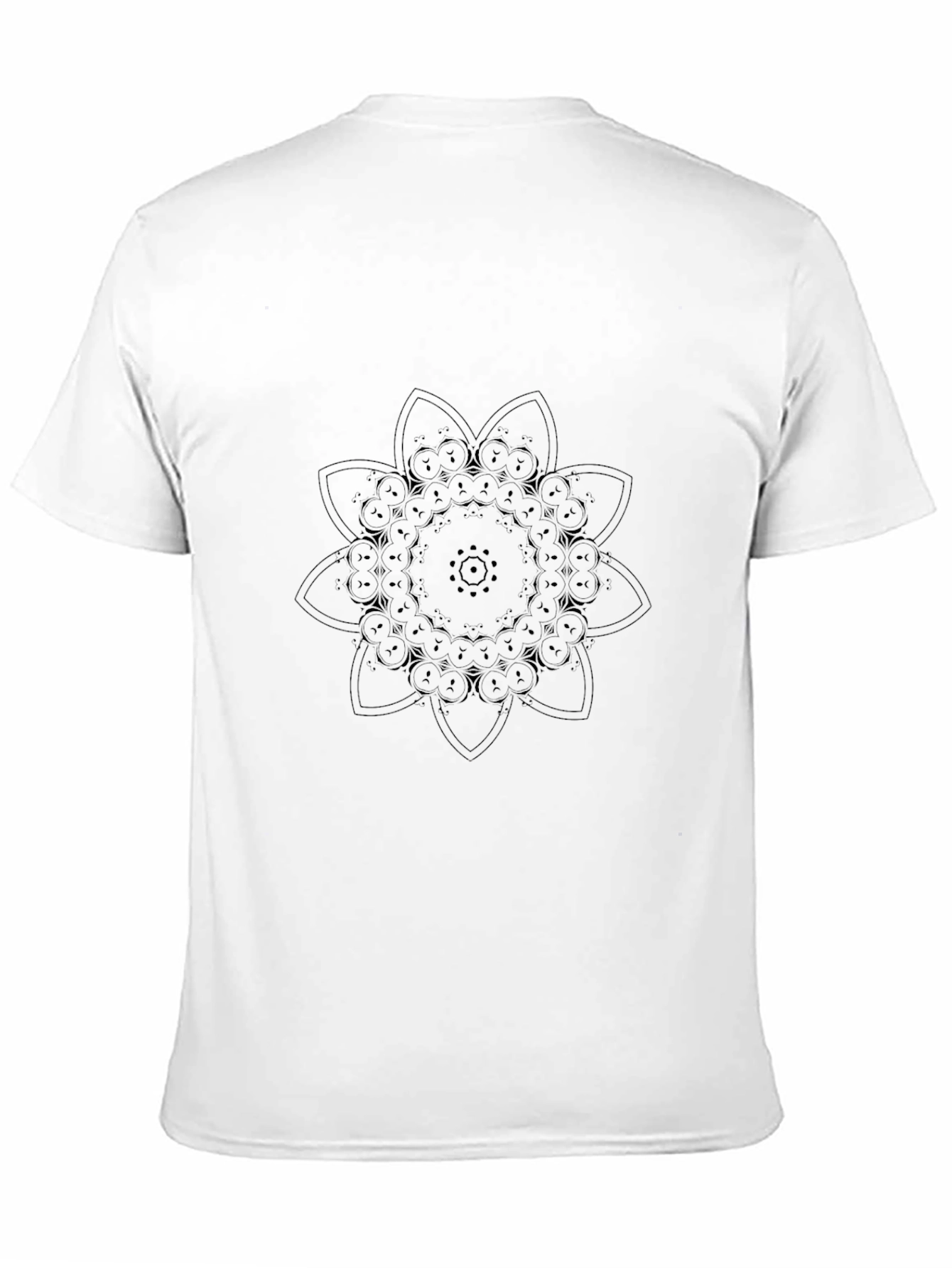 Mens Black Mandala Graphic Tee