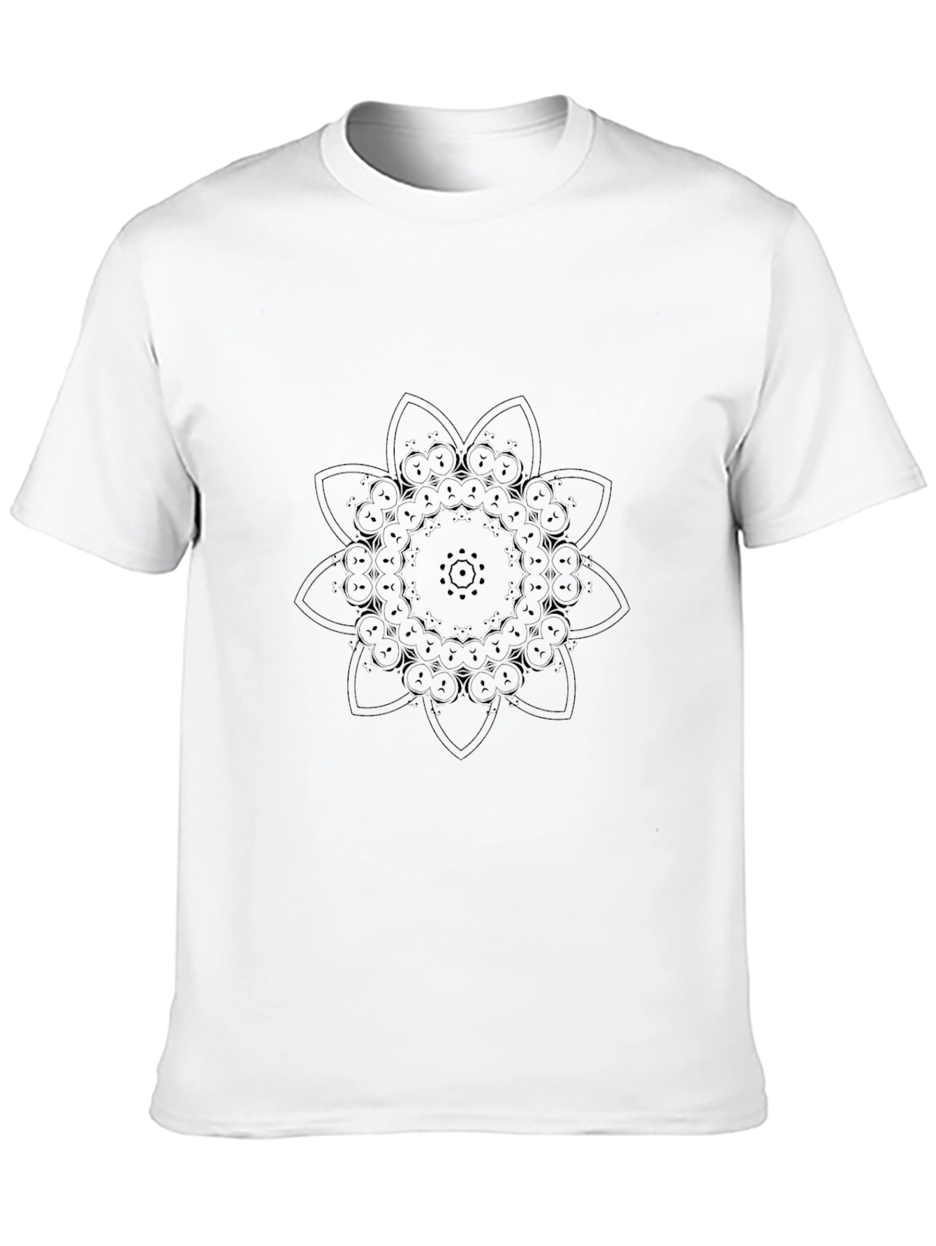 Mens Black Mandala Graphic Tee