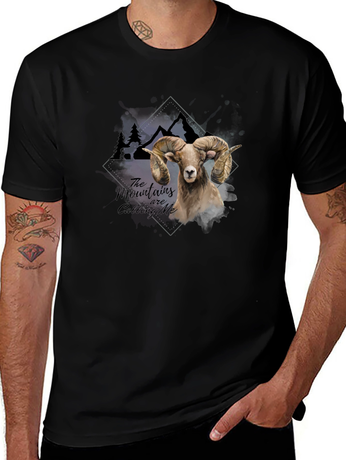 Mountains are Calling Me Ram Graphic Tee