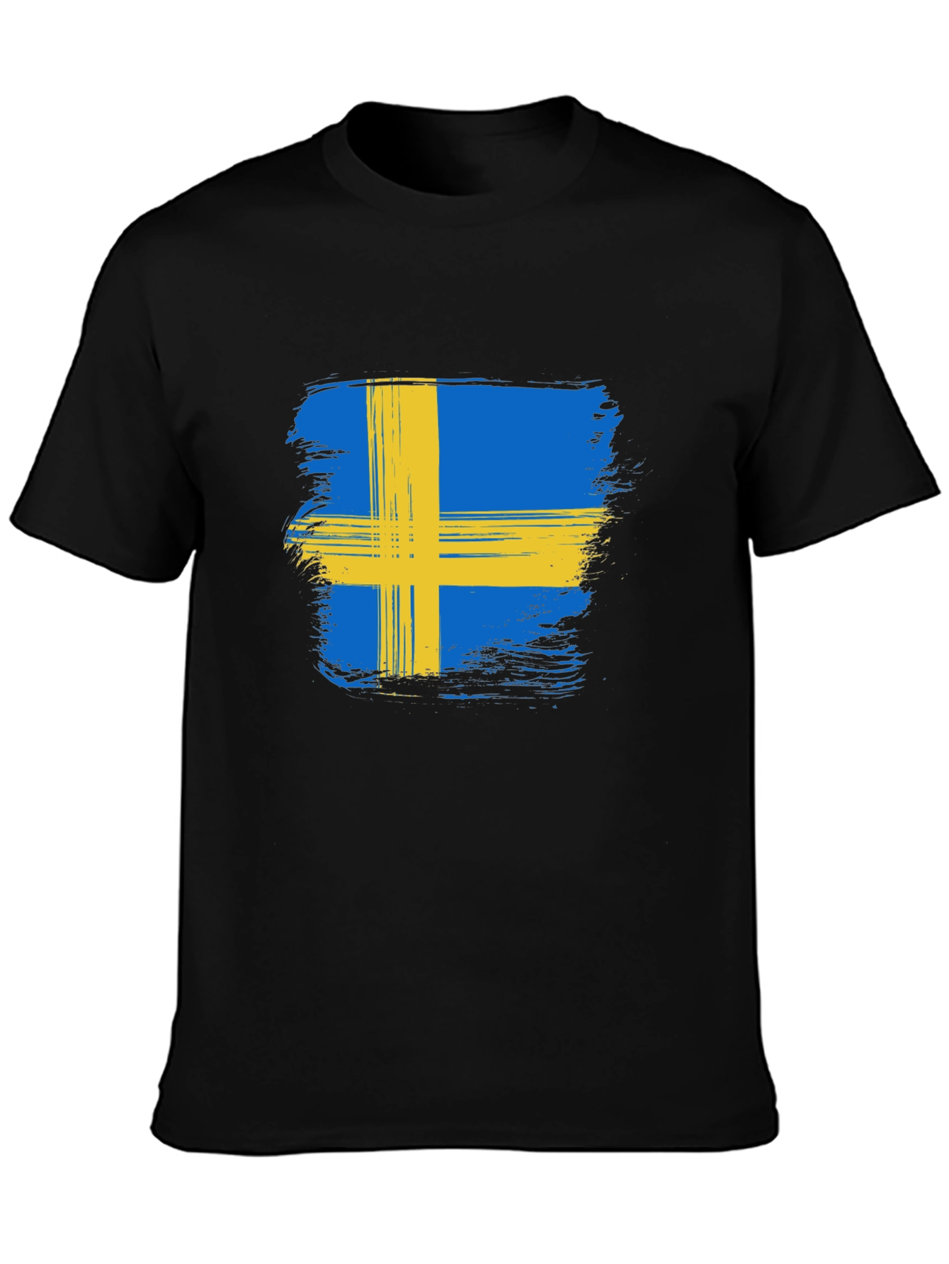 Sweden Flag T-Shirt - Black Graphic Tee