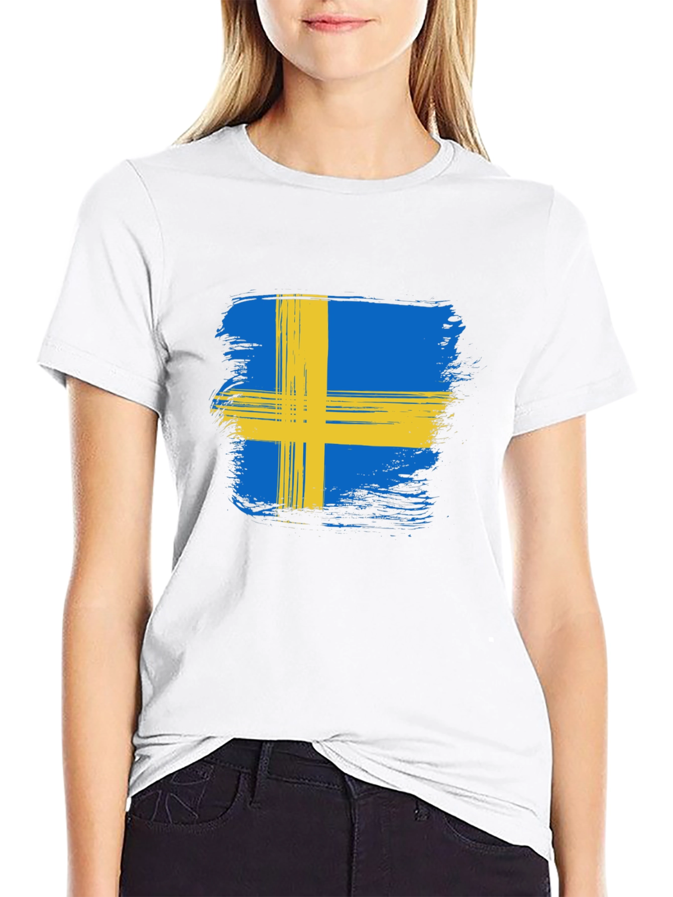 Sweden Flag T-Shirt - Black Graphic Tee