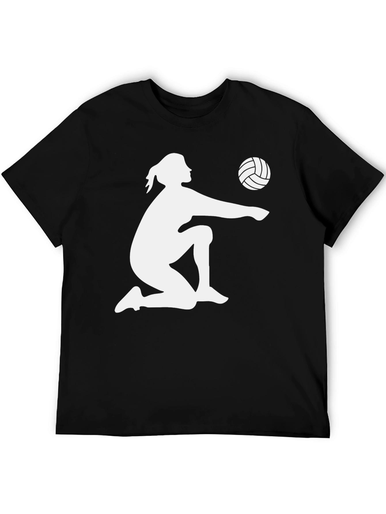 Volleyball Player Silhouette Graphic T-Shirt