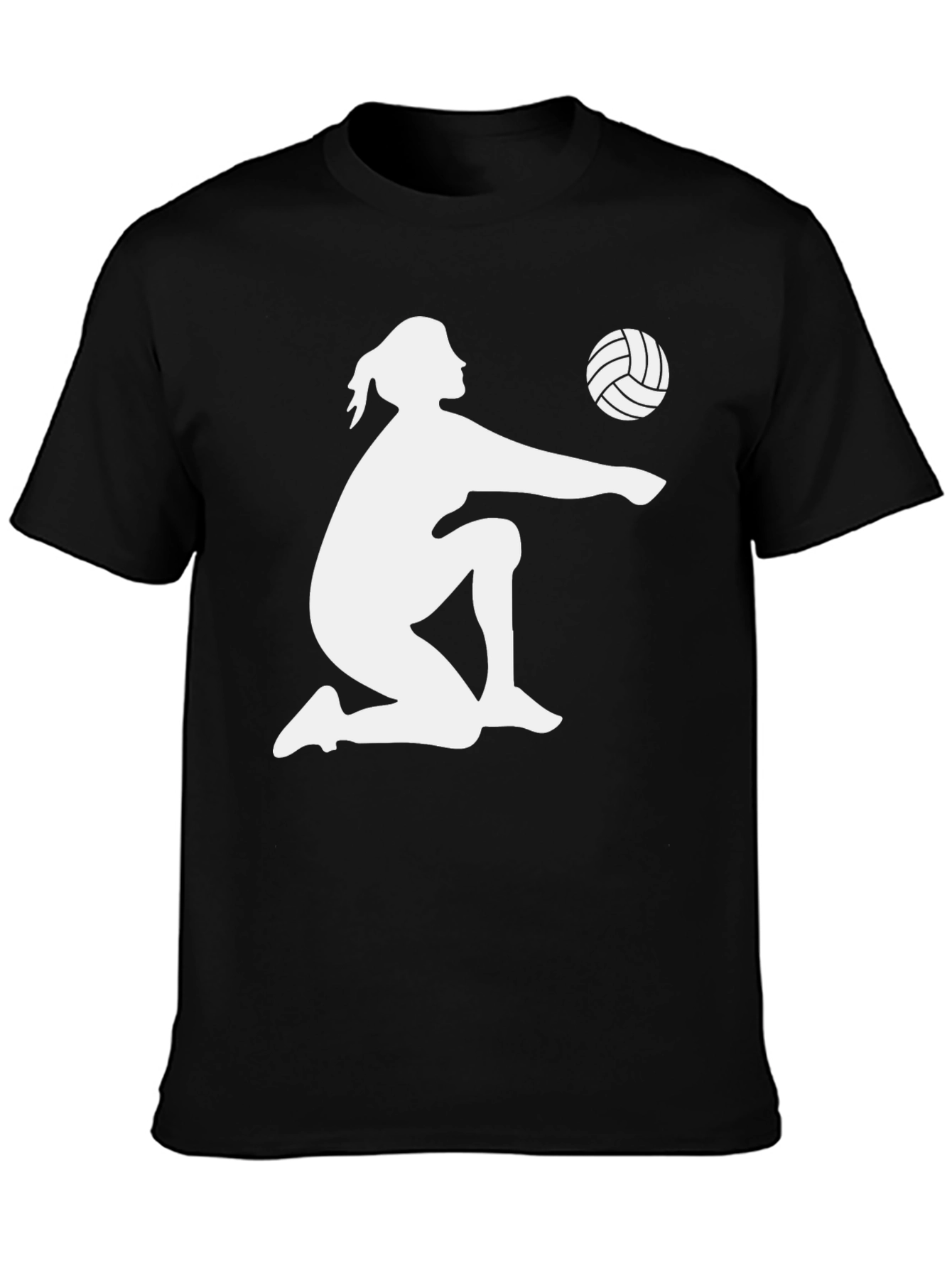 Volleyball Player Silhouette Graphic T-Shirt