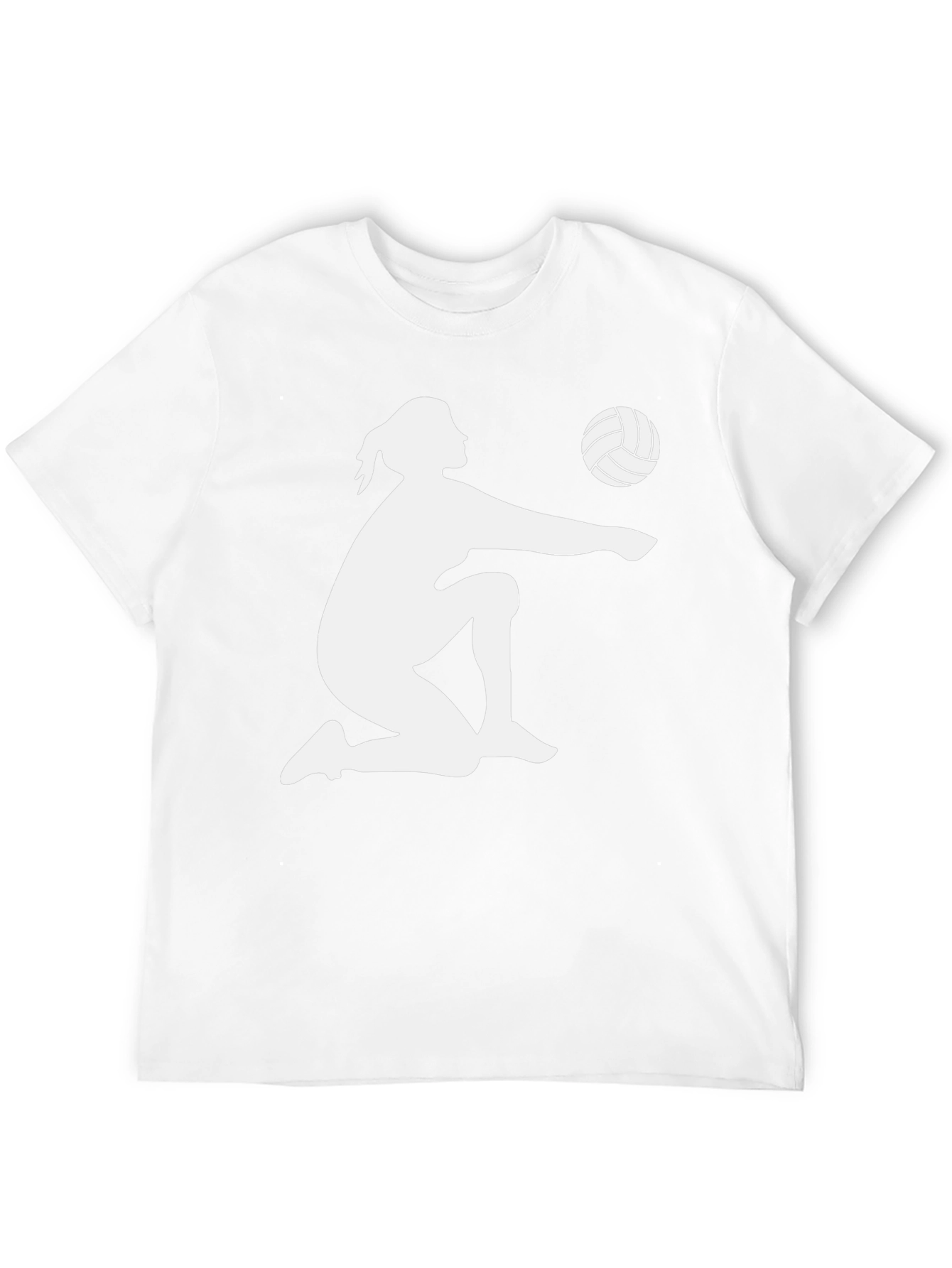 Volleyball Player Silhouette Graphic T-Shirt