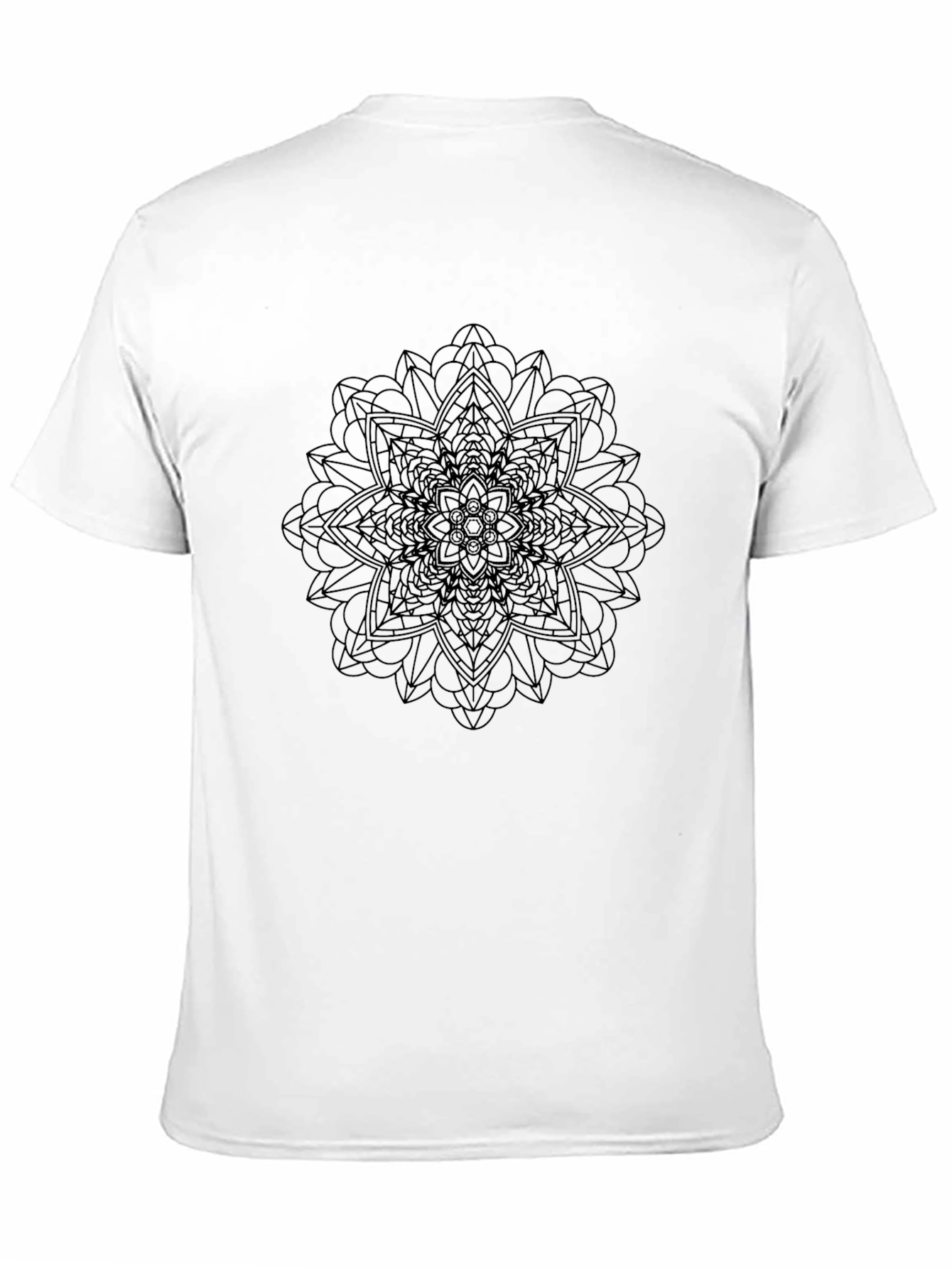 Geometric Mandala Graphic Tee - Mens Black T-Shirt