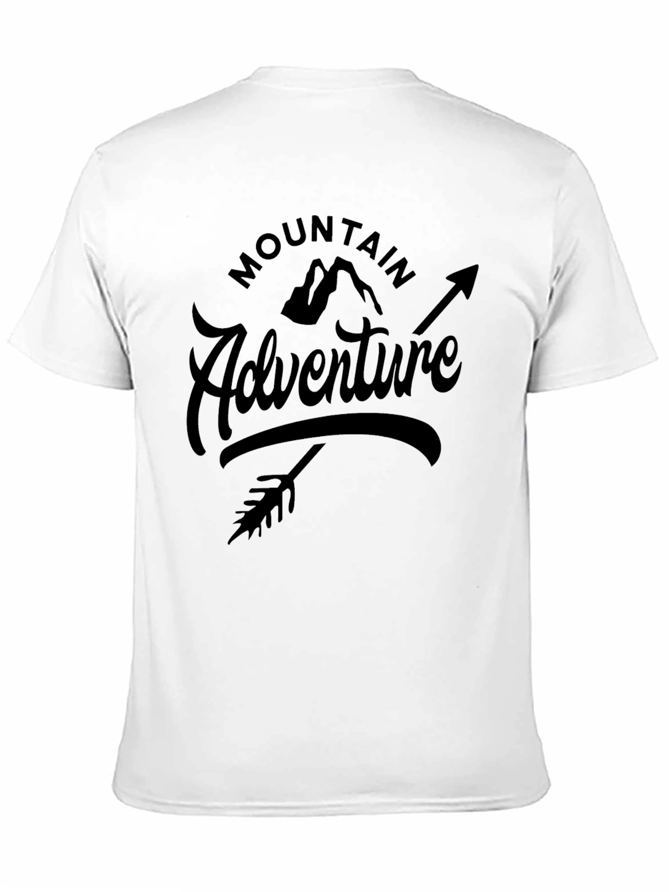 Mountain Adventure Graphic Tee - Black Cotton Blend