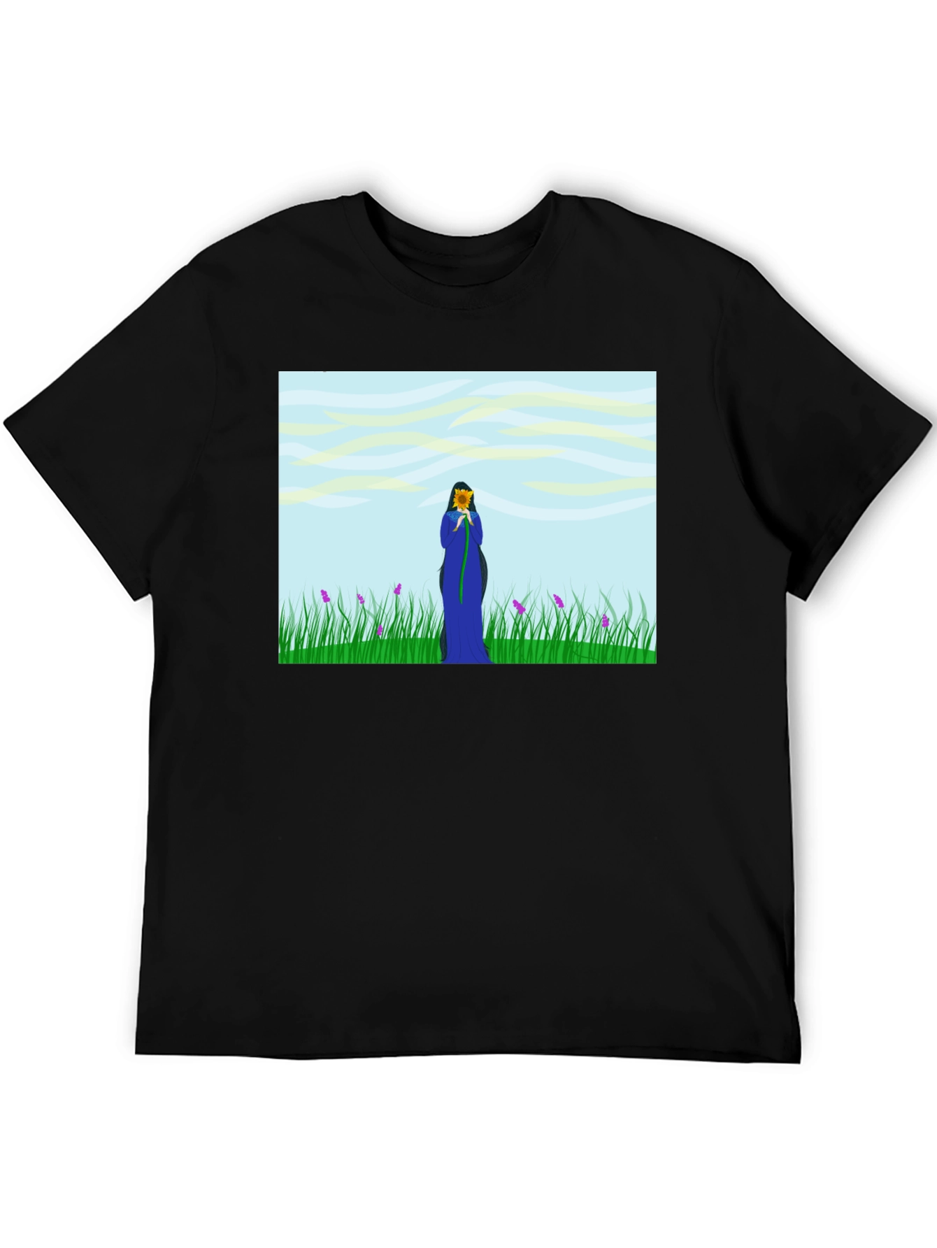 Nature Lovers T-Shirt: Sunflower Field Design