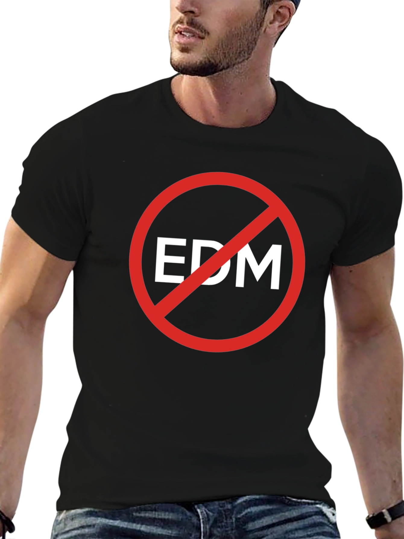 Anti-EDM Graphic T-Shirt - Bold Statement Tee