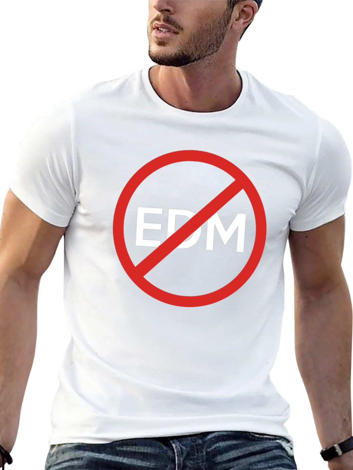 Anti-EDM Graphic T-Shirt - Bold Statement Tee