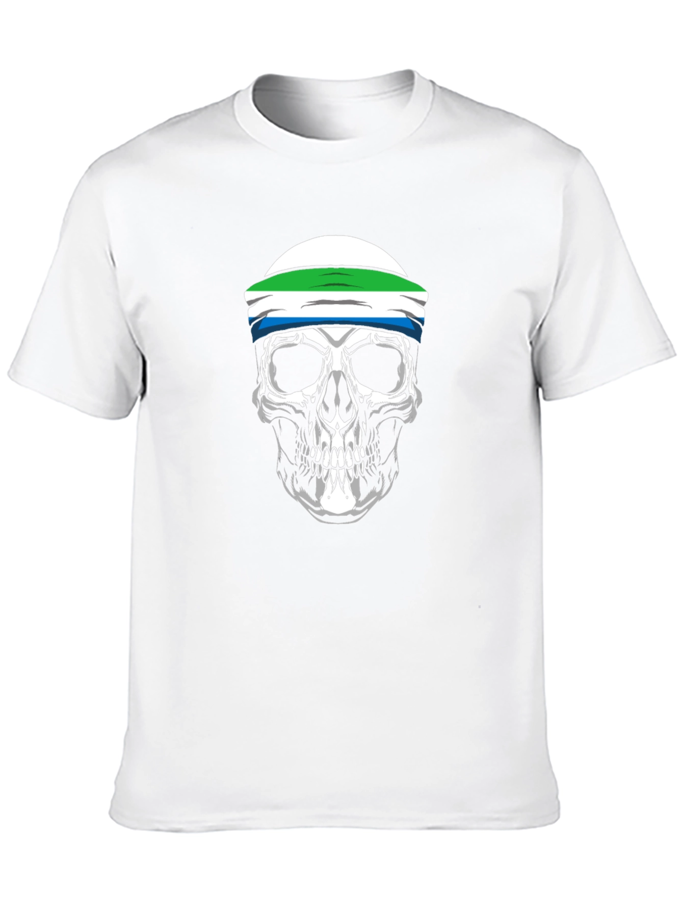 Sierra Leone Flag Skull T-Shirt