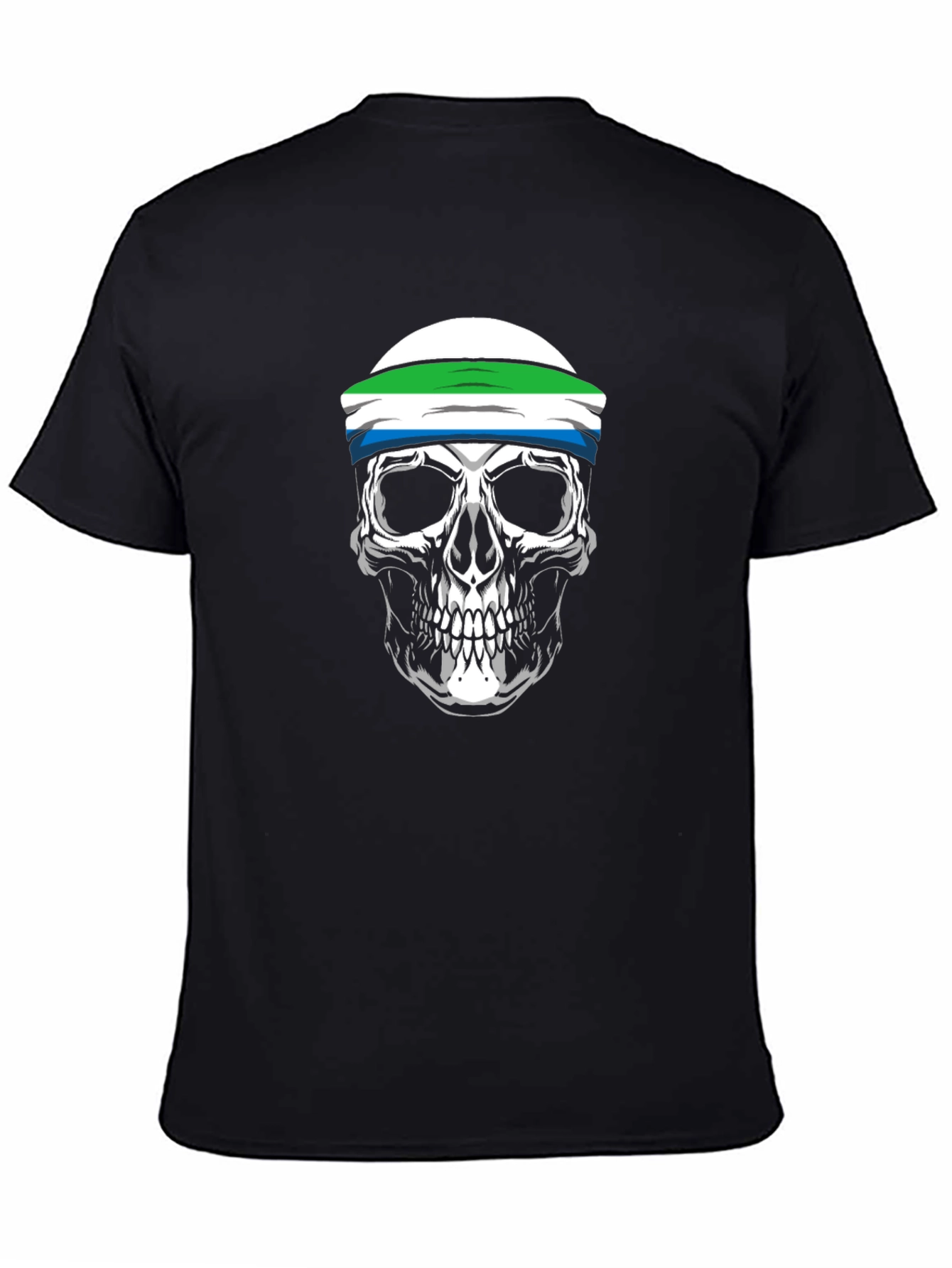 Sierra Leone Flag Skull T-Shirt