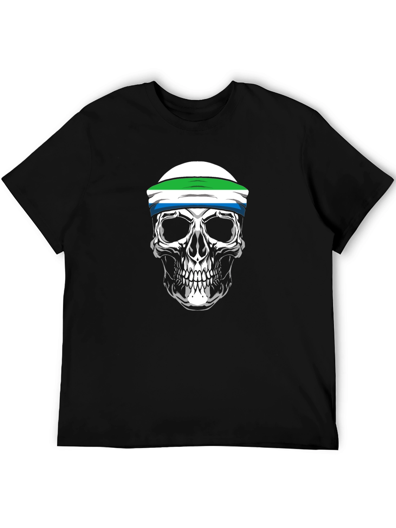 Sierra Leone Flag Skull T-Shirt