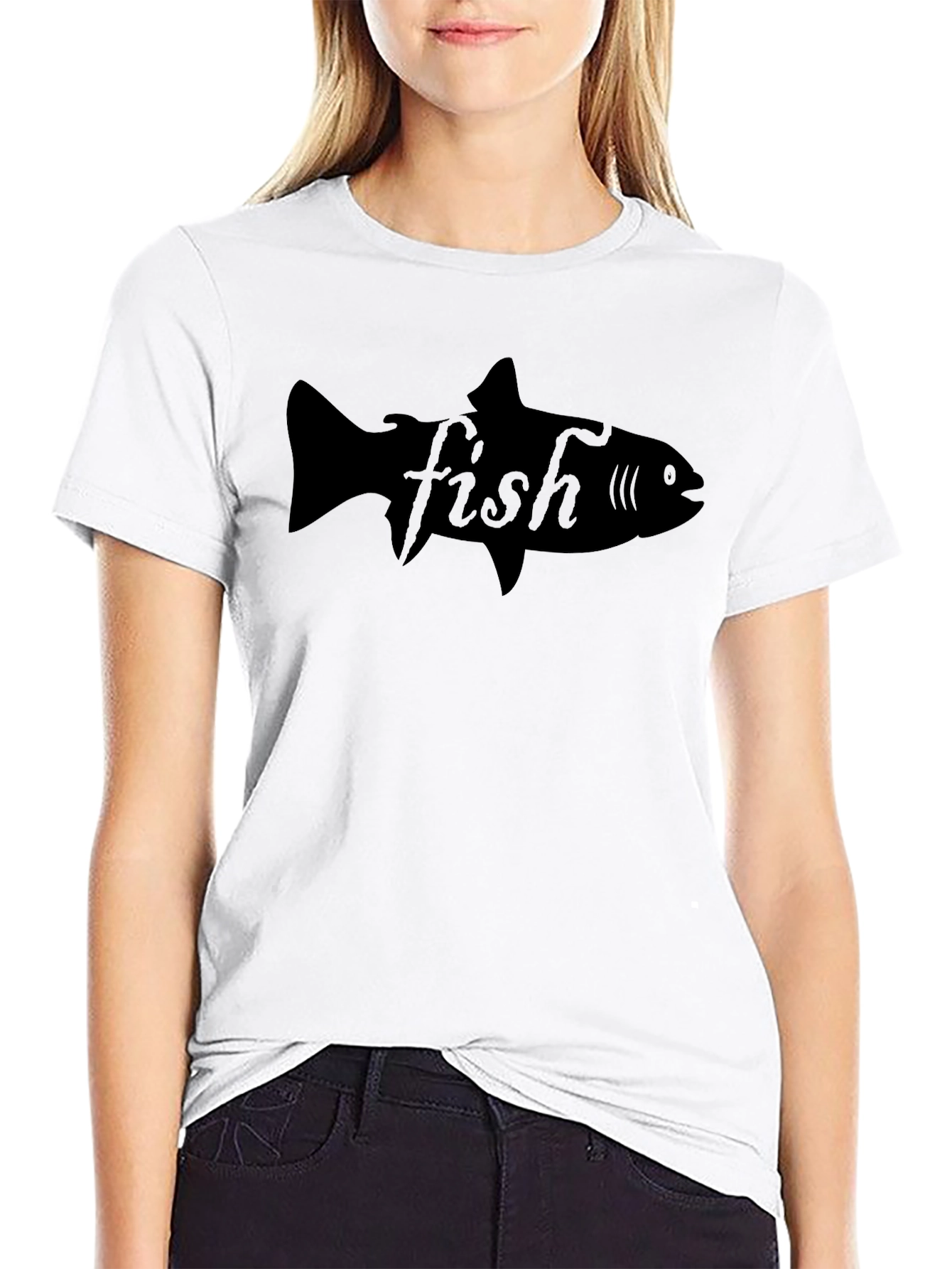 Black Fish Graphic Tee - Unique Design