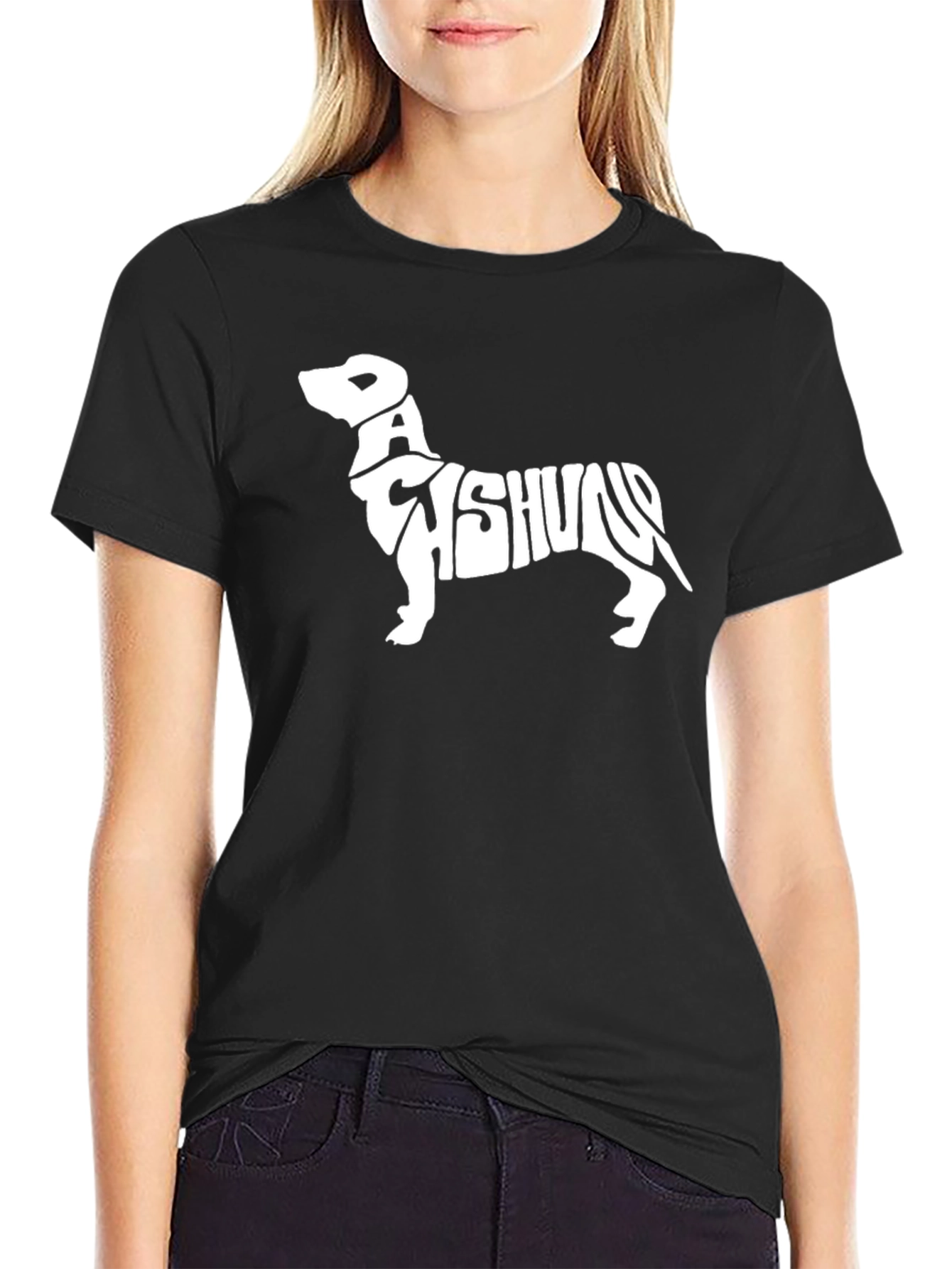 Dachshund Dog Breed Graphic Tee - Black
