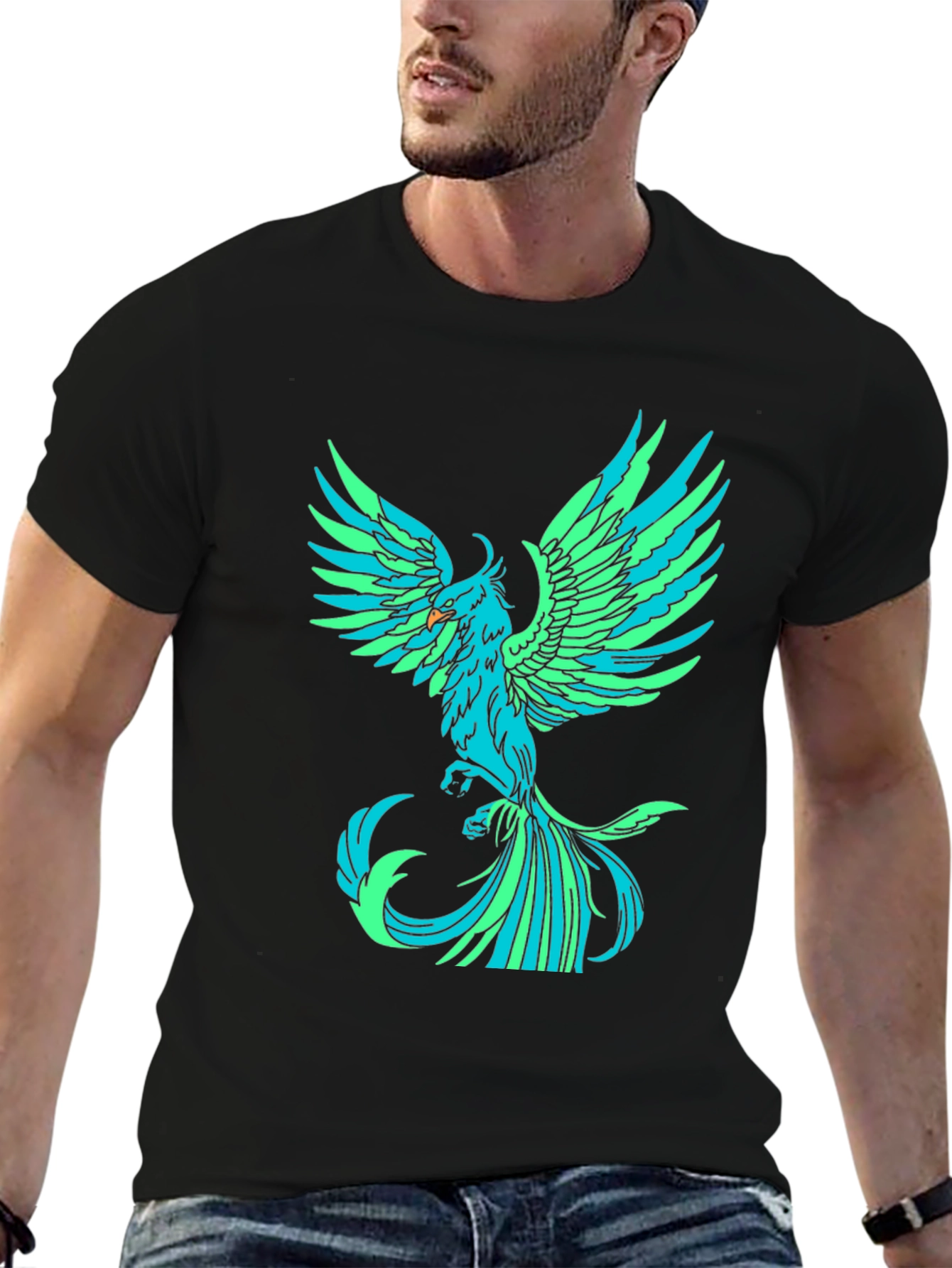 Phoenix Graphic Black T-Shirt