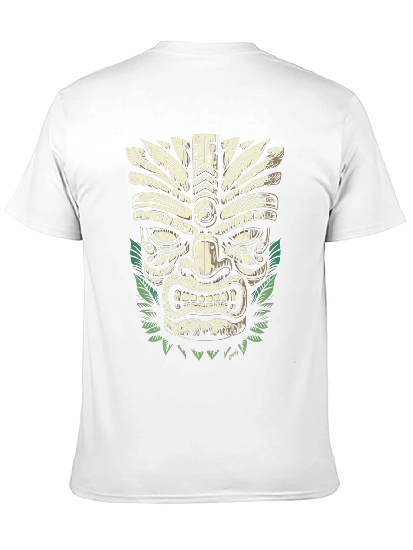 Tiki Mask Graphic T-Shirt - Island Vibes