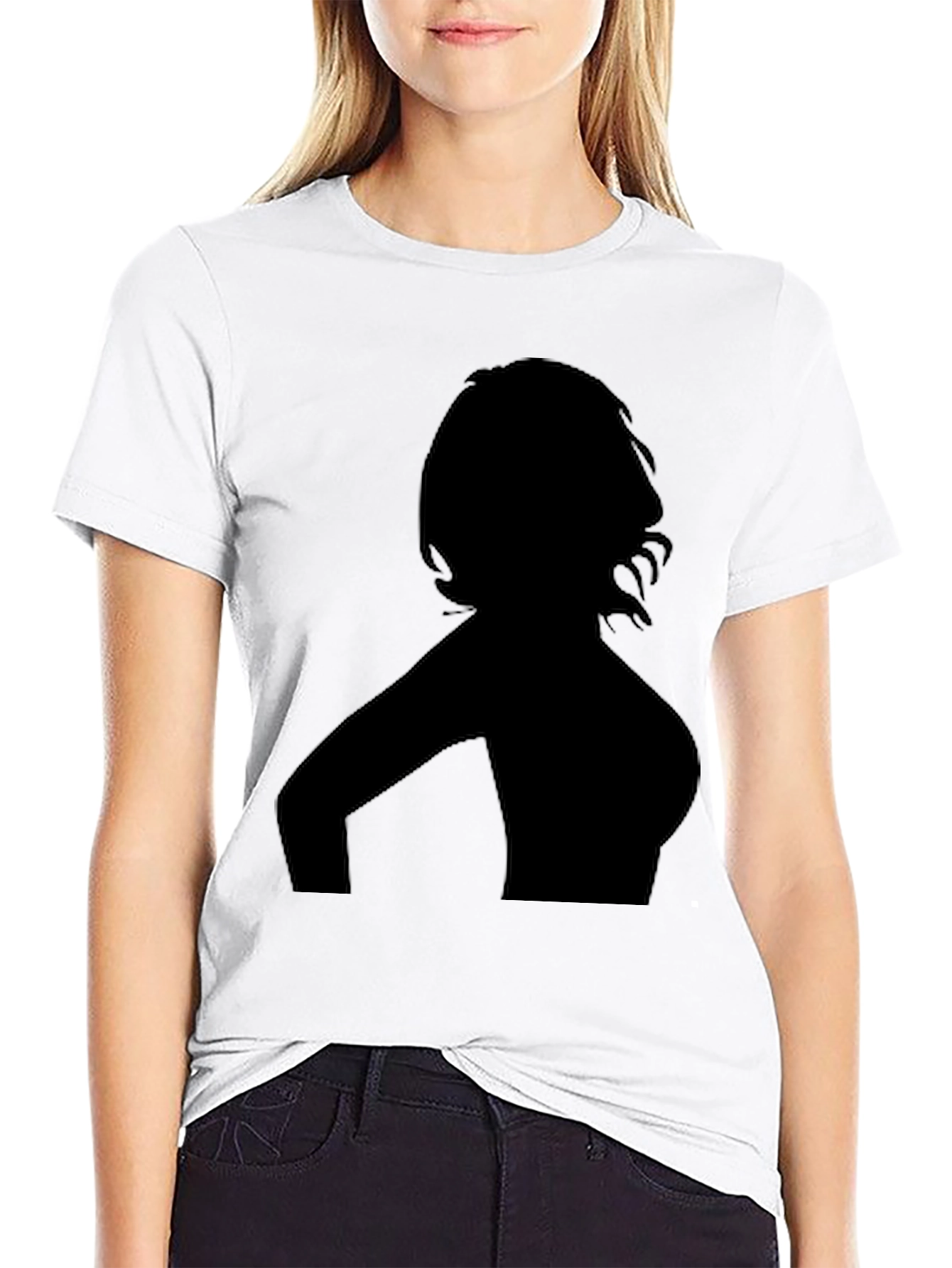 Silhouette Graphic Tee - Black Cotton Blend