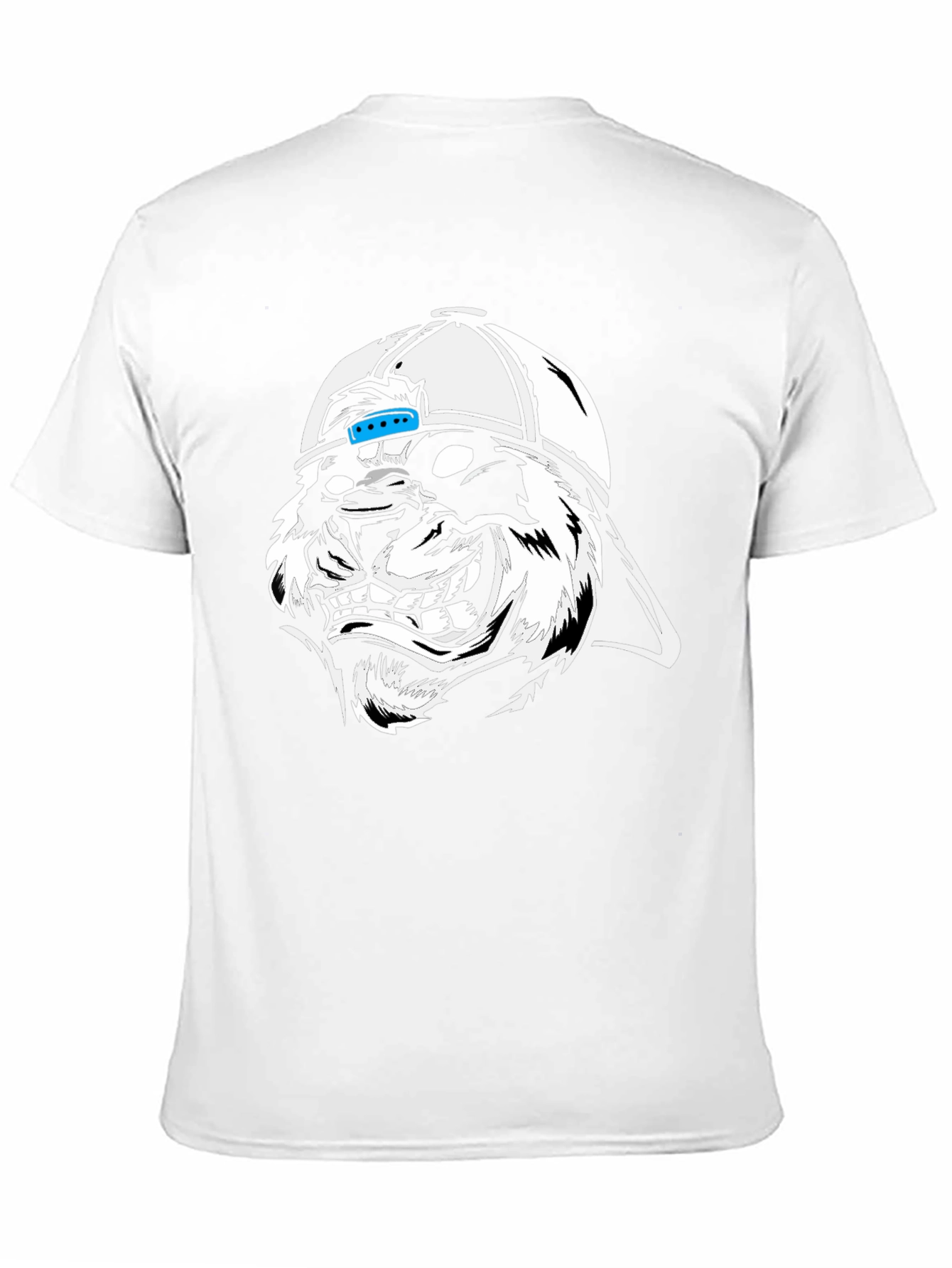 Cool Graphic Tee - Grinning Wolf in Cap