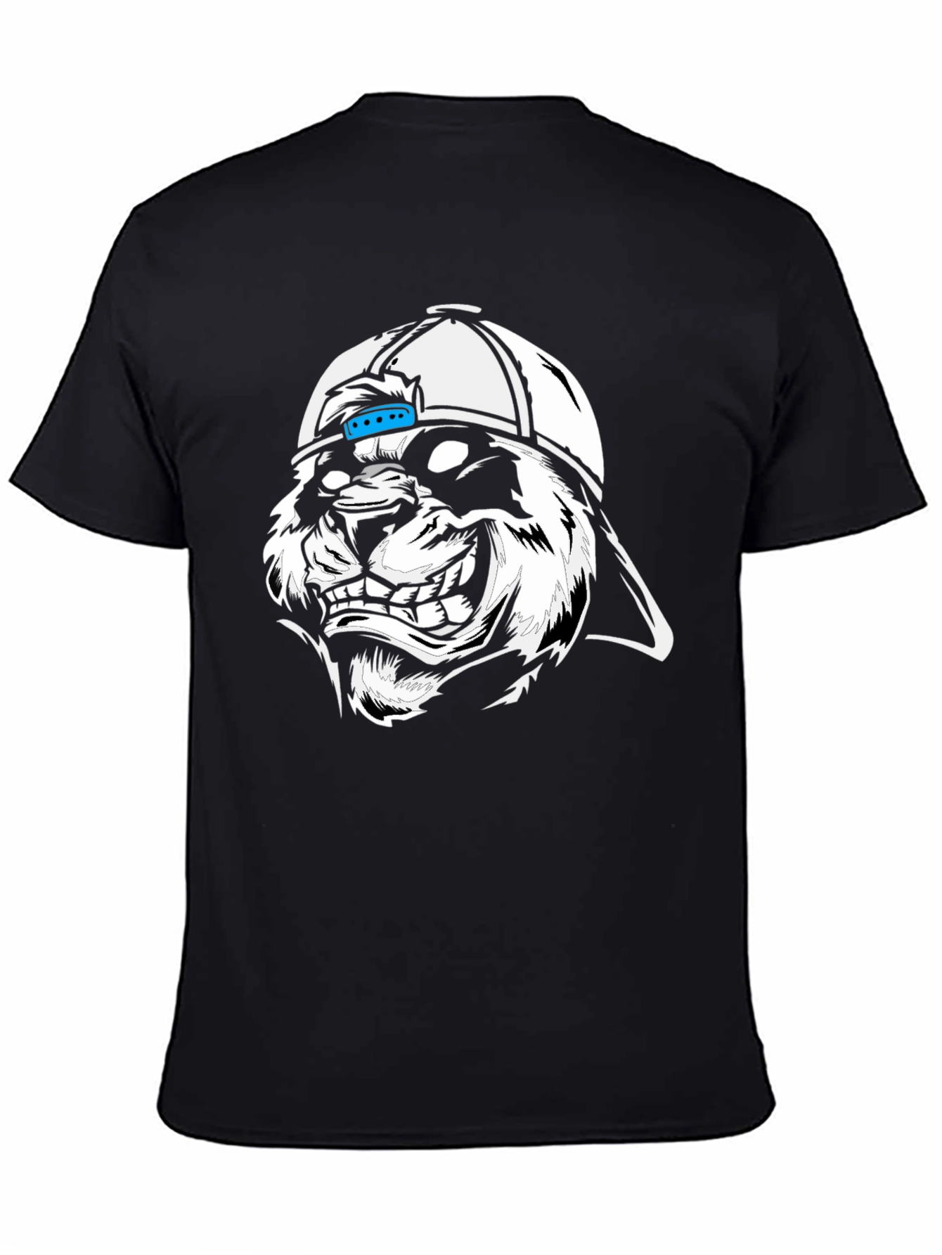 Cool Graphic Tee - Grinning Wolf in Cap