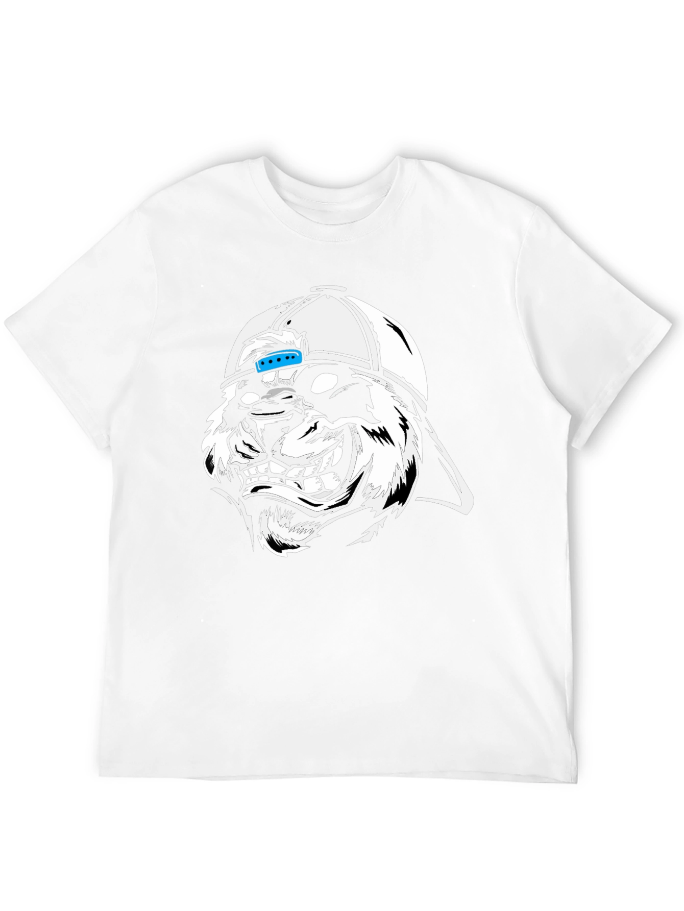 Cool Graphic Tee - Grinning Wolf in Cap