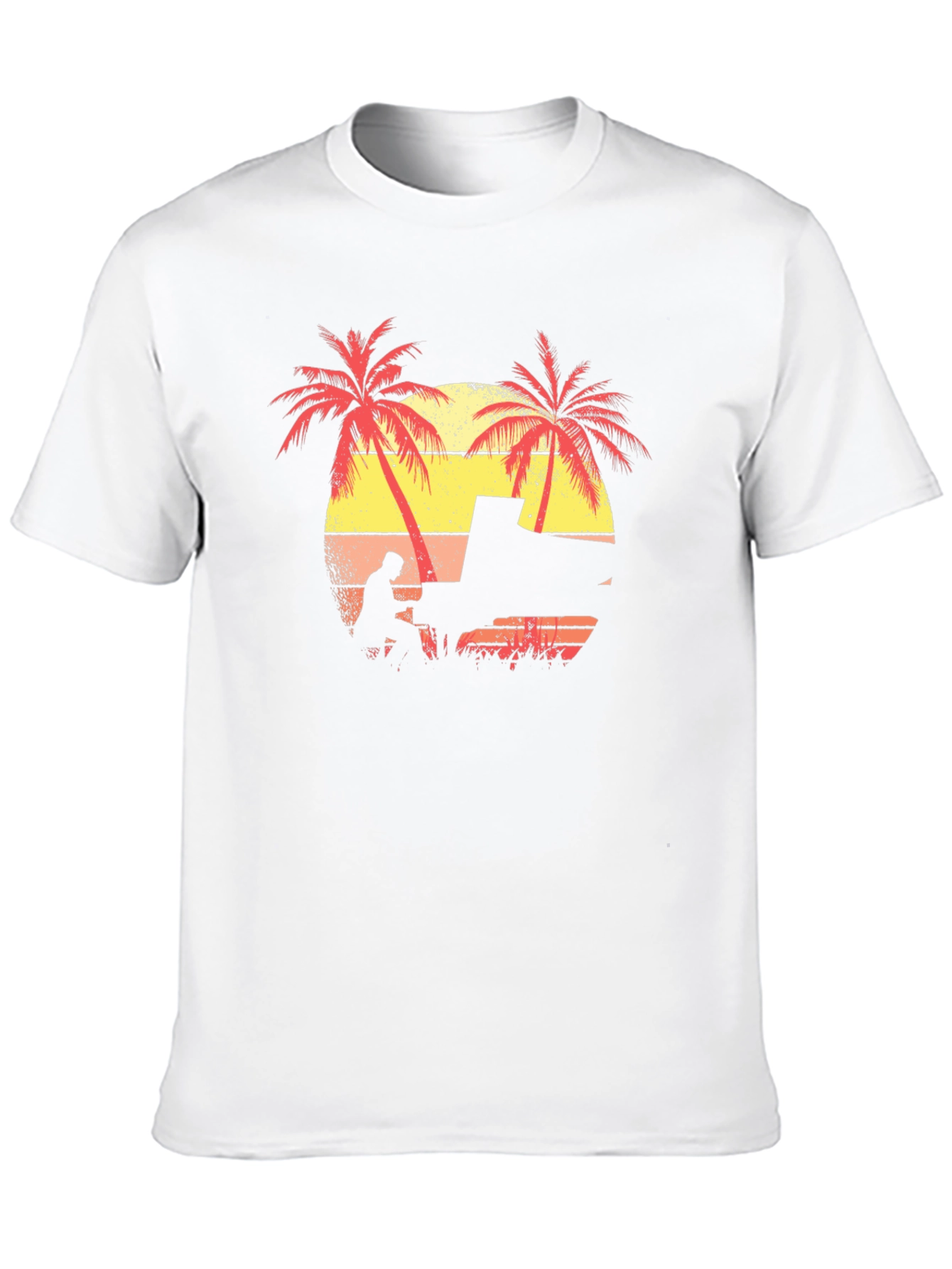 Sunset Piano Player T-Shirt - Tropical Vibes