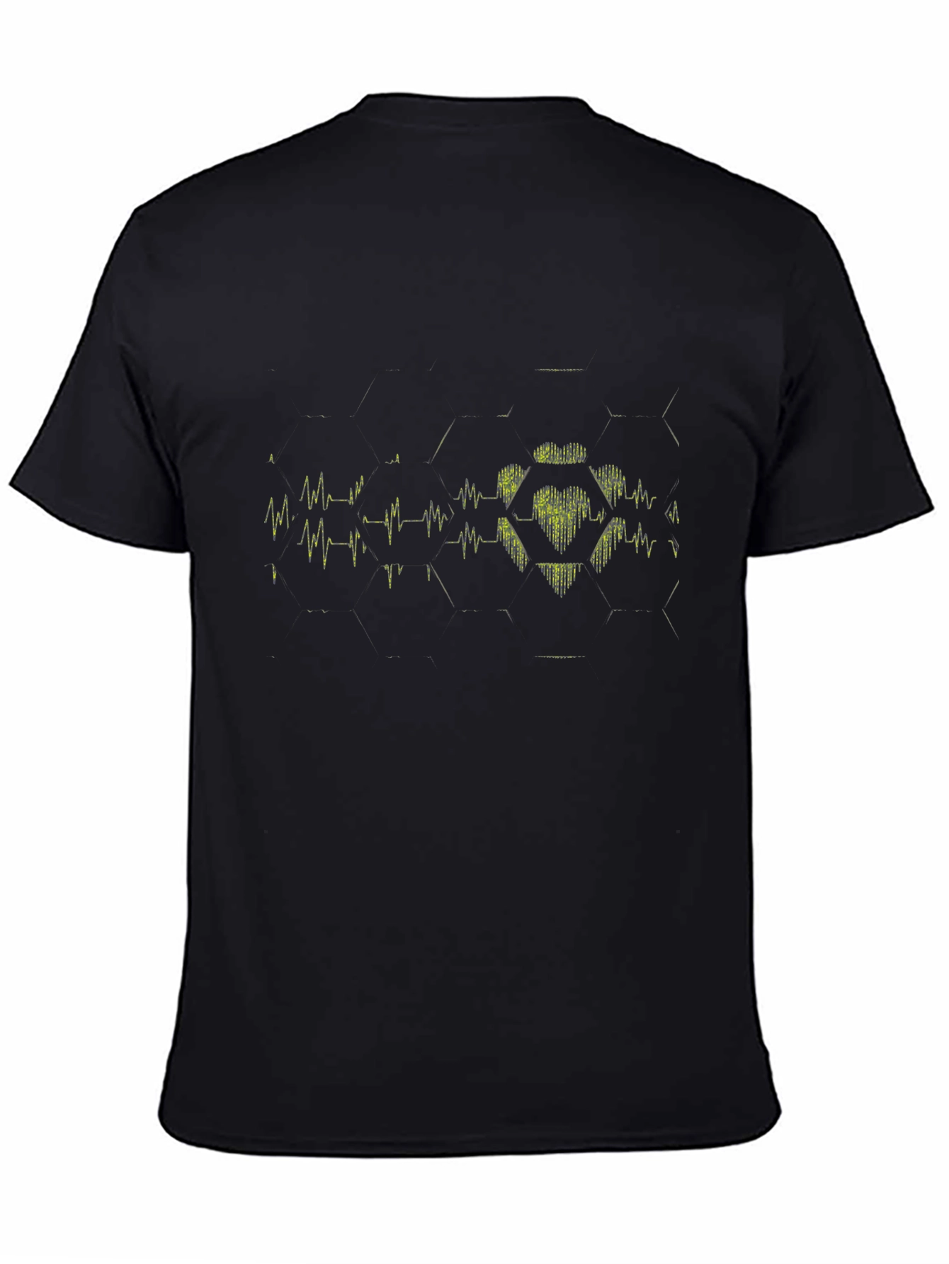 Pulse Heartbeat Graphic Black T-Shirt