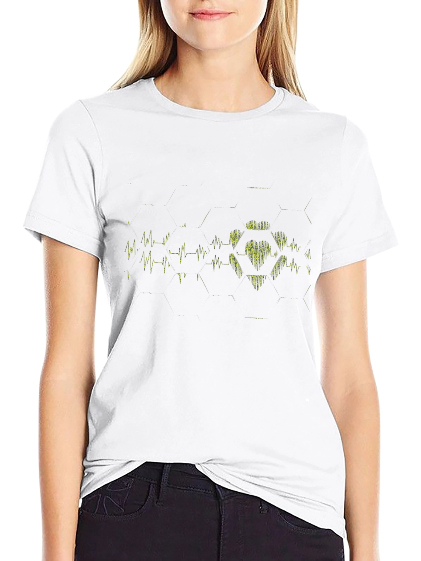 Pulse Heartbeat Graphic Black T-Shirt