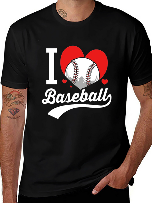I Love Baseball T-Shirt Heart Graphic Tee