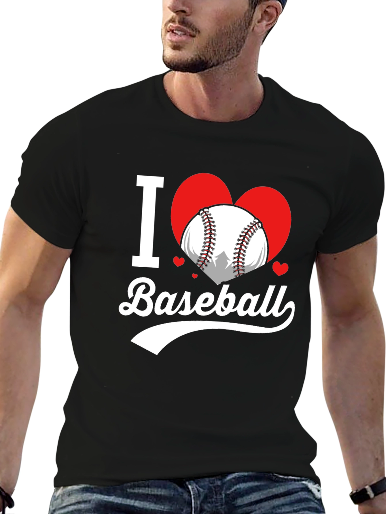 I Love Baseball T-Shirt Heart Graphic Tee
