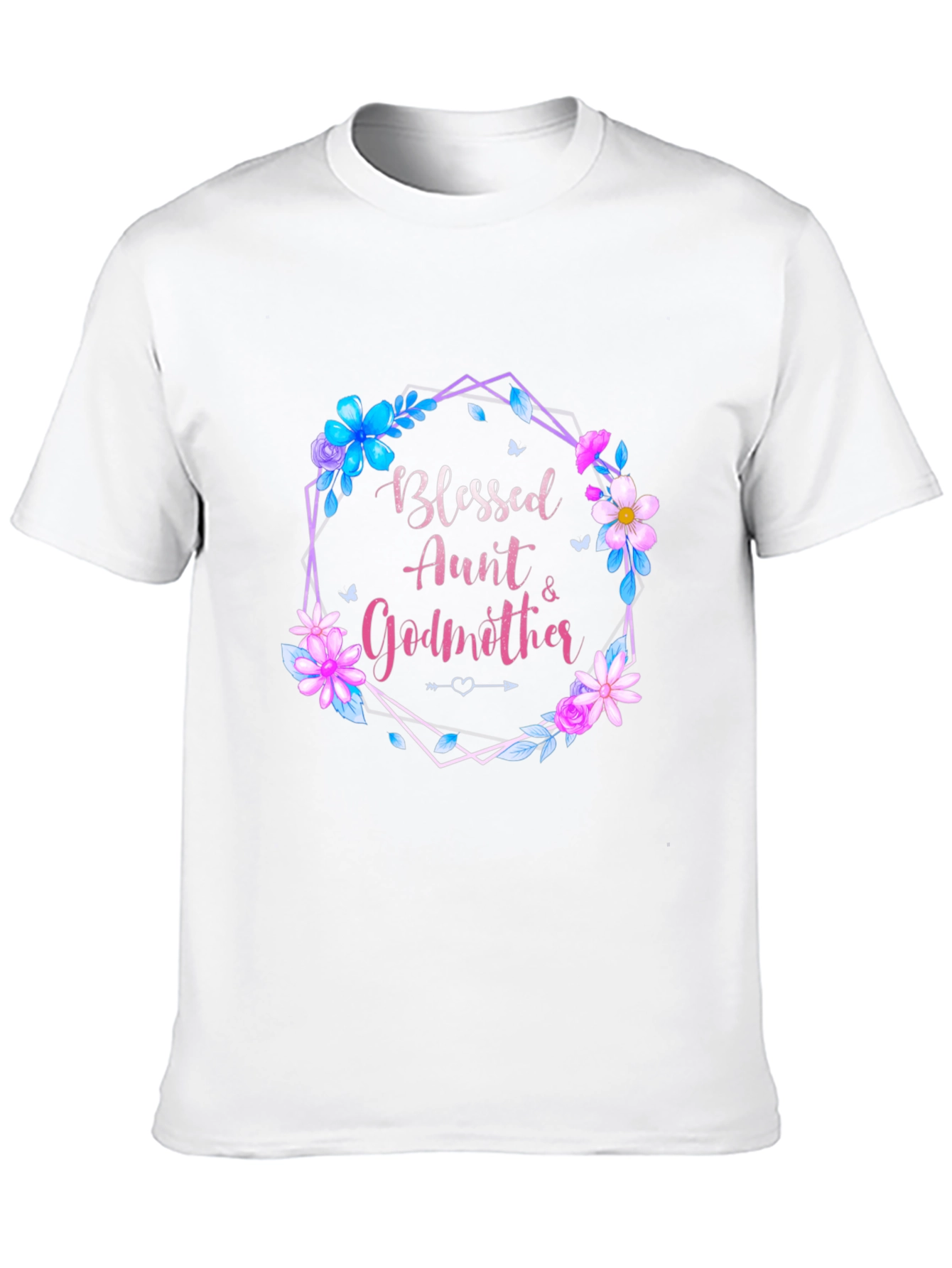 Blessed Aunt & Godmother Floral T-Shirt