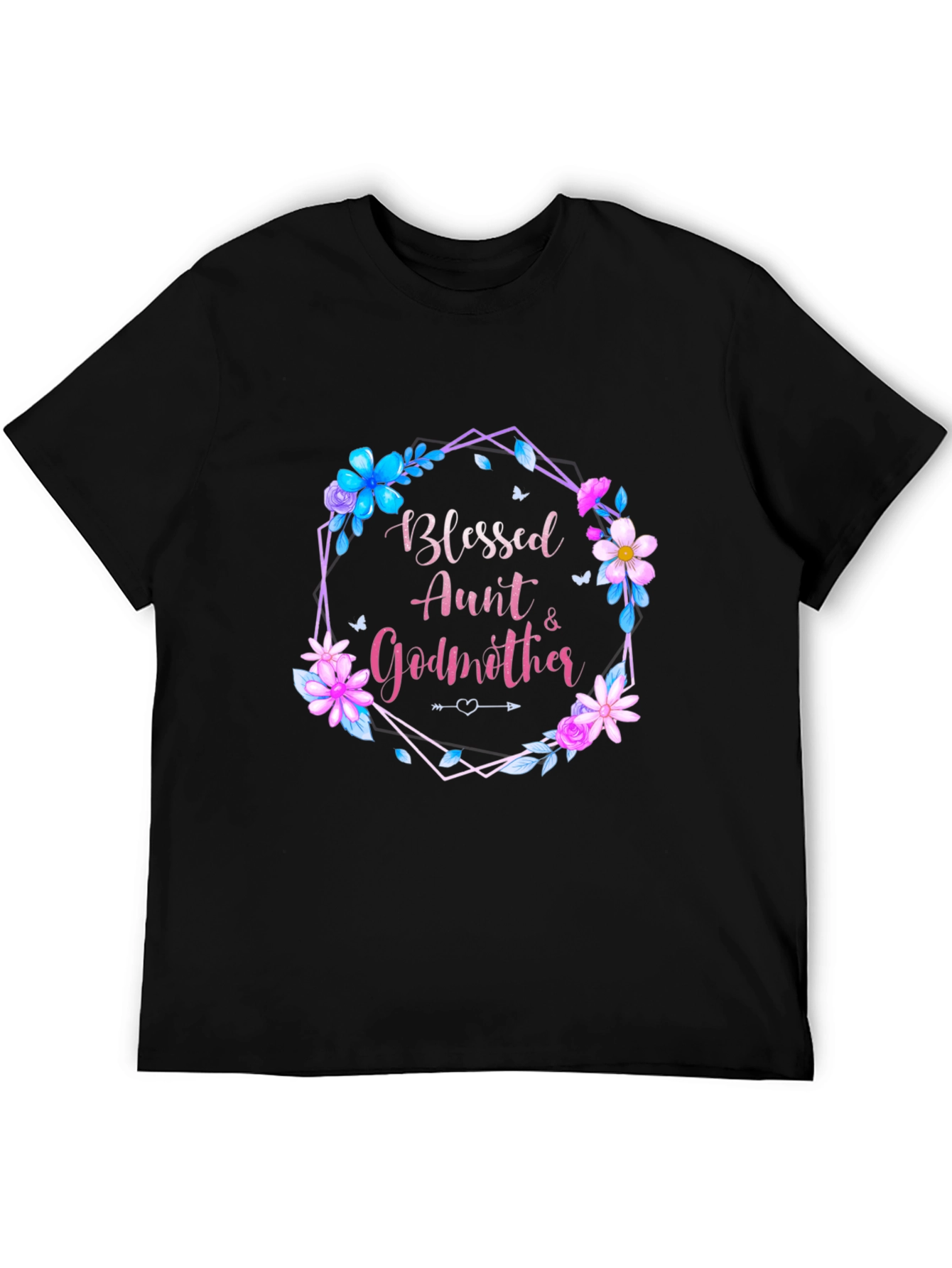 Blessed Aunt & Godmother Floral T-Shirt