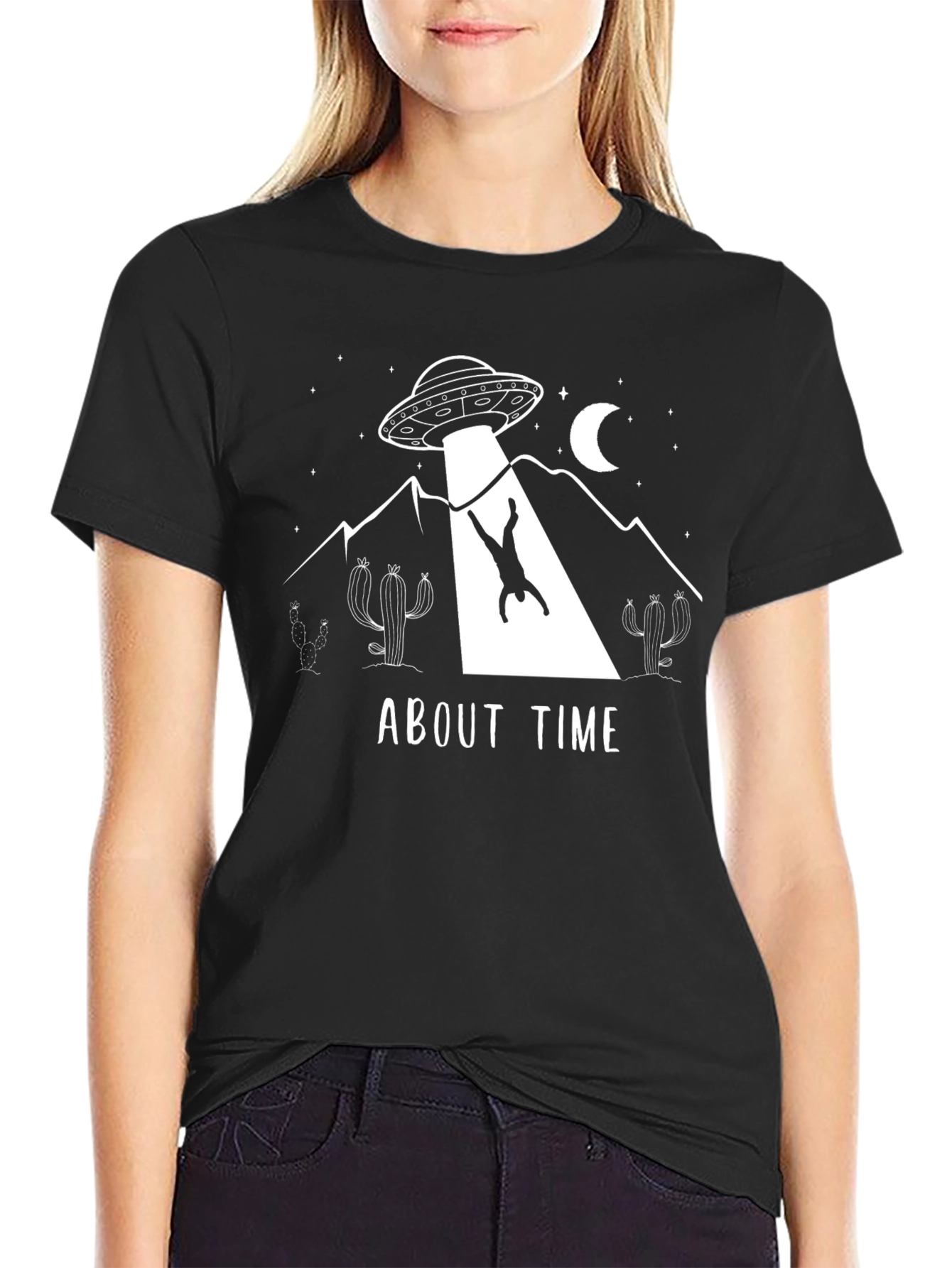 About Time Alien Abduction Graphic T-Shirt