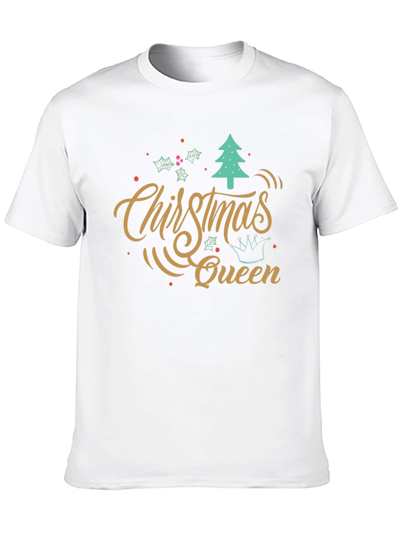 Christmas Queen Black T-Shirt