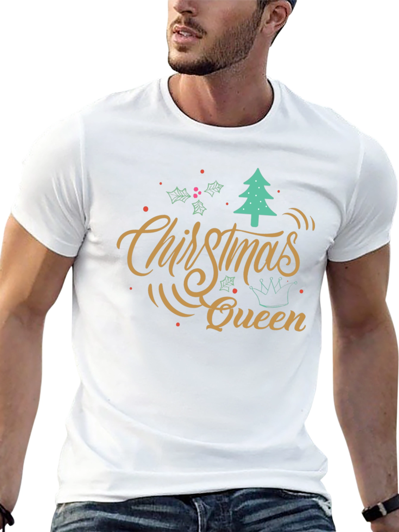 Christmas Queen Black T-Shirt