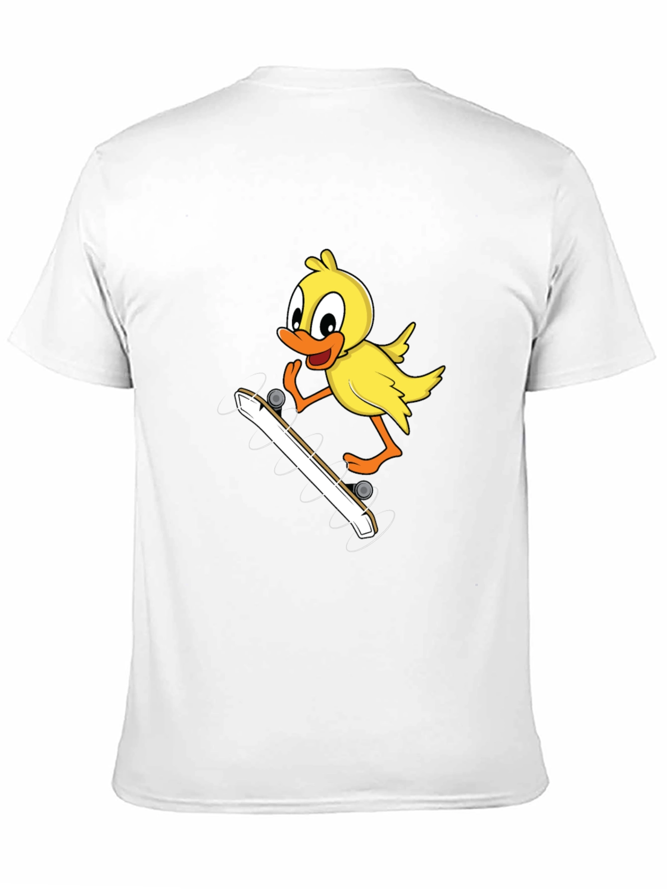 Duck Skateboarder Graphic Tee - Black Cotton Blend