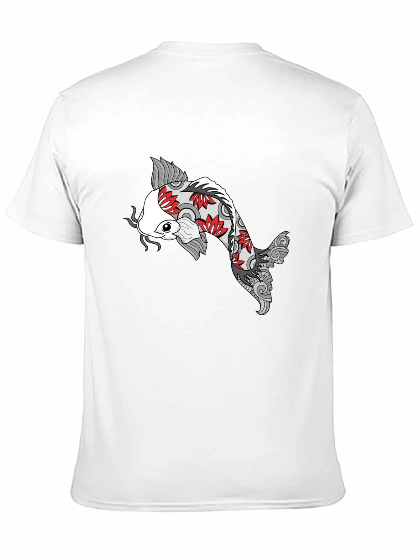 Koi Fish Graphic Black T-Shirt - Unique Design