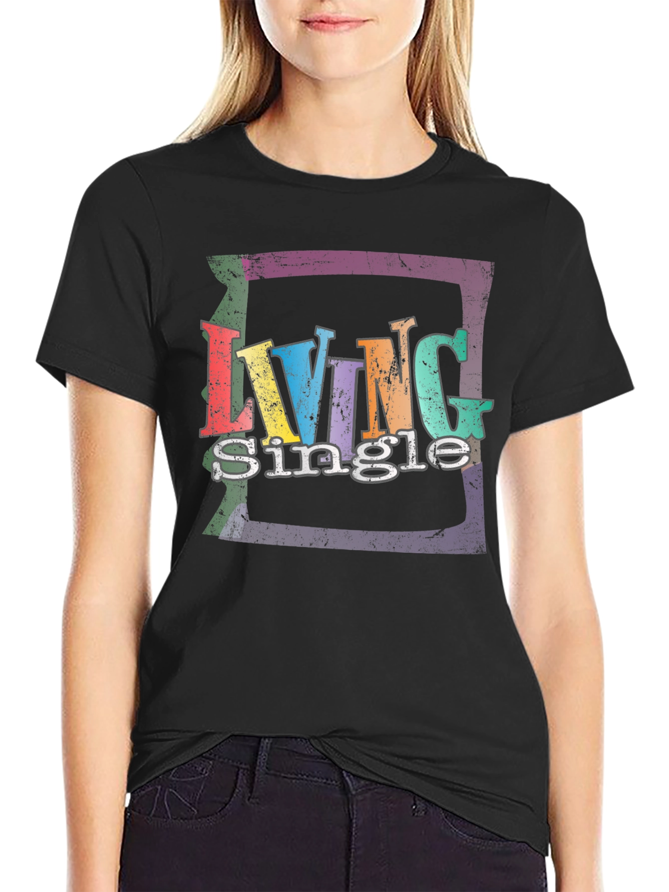 Living Single Black T-Shirt