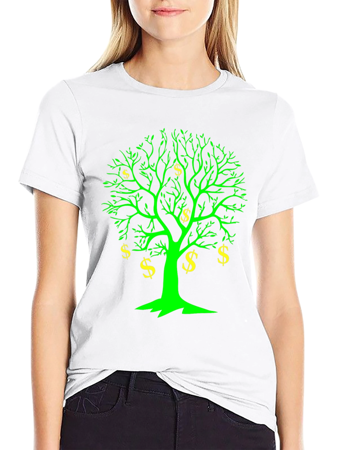 Money Tree Graphic Tee - Black Cotton
