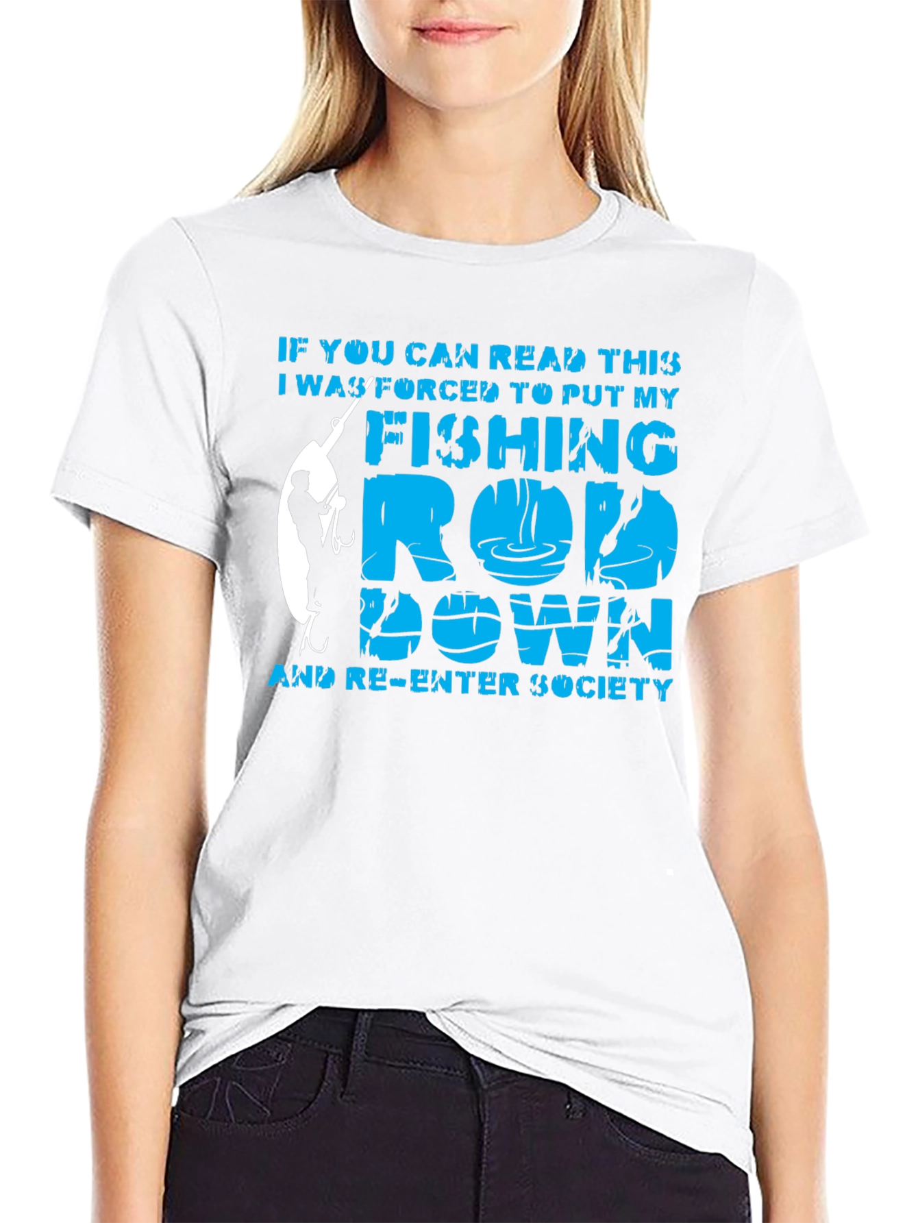 Fishing Rod Graphic T-Shirt - Re-Enter Society