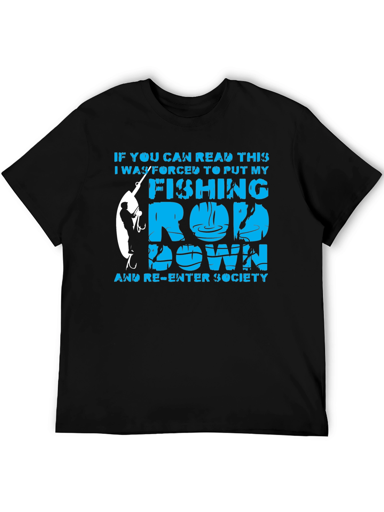 Fishing Rod Graphic T-Shirt - Re-Enter Society