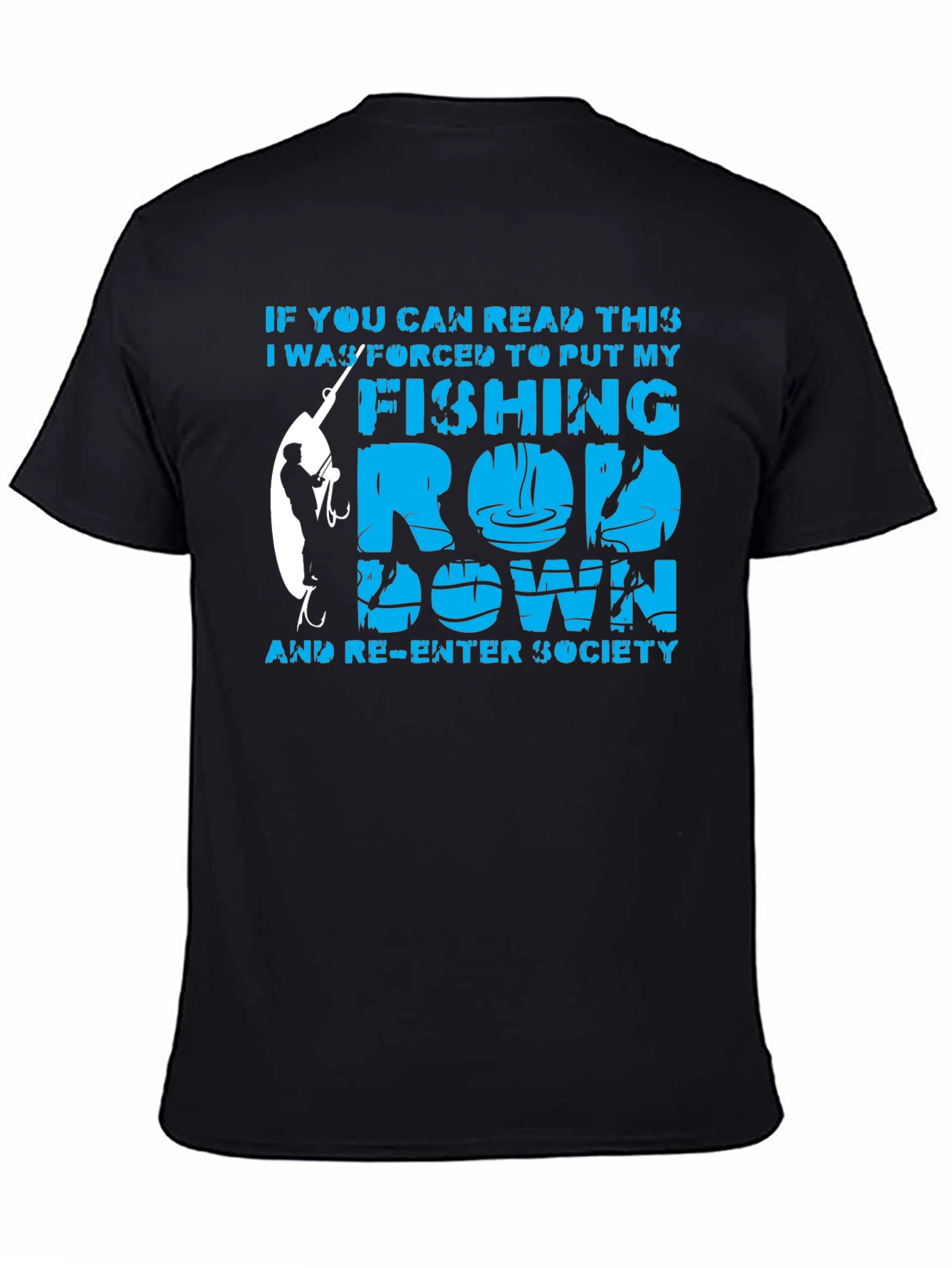 Fishing Rod Graphic T-Shirt - Re-Enter Society