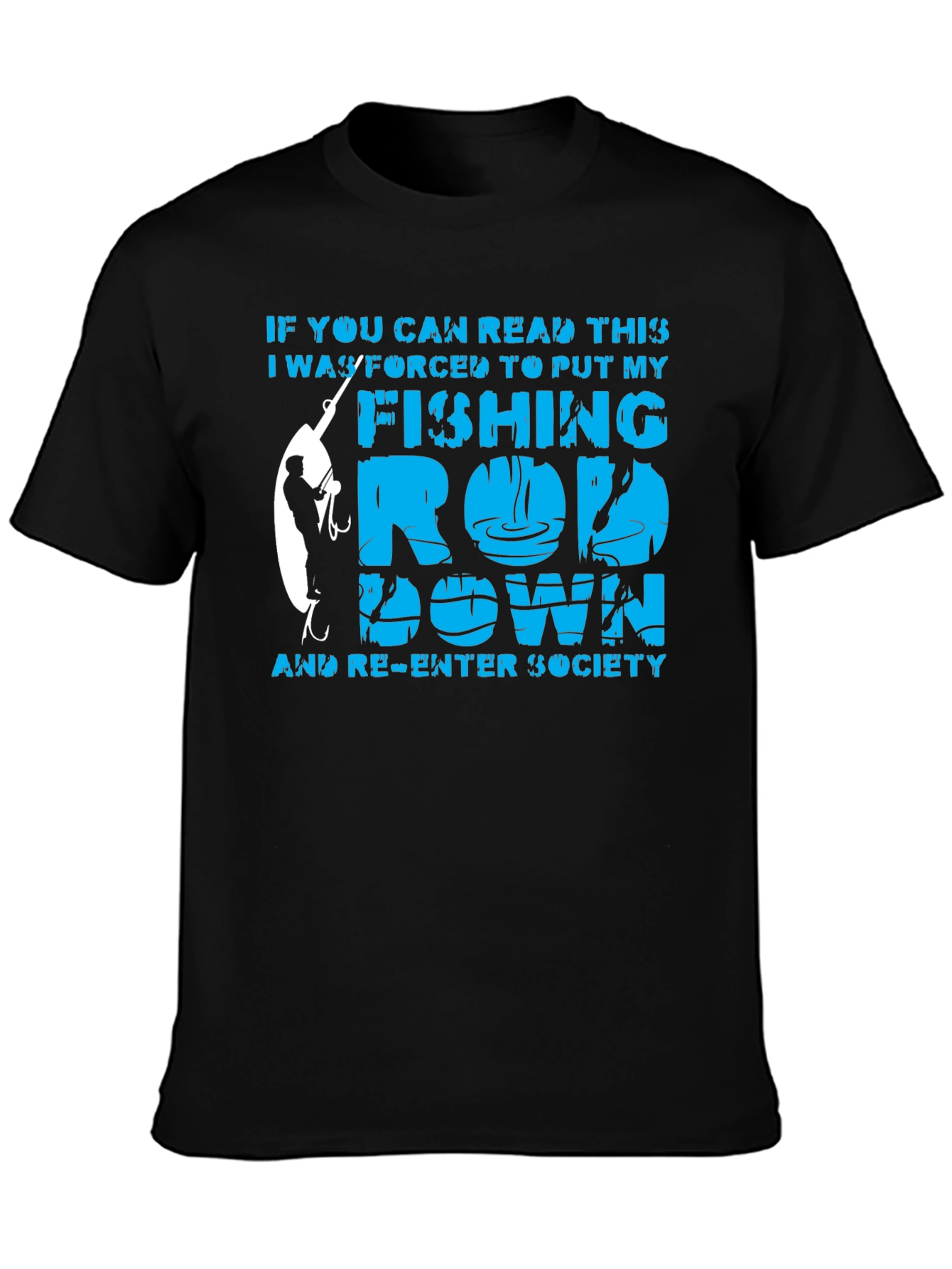 Fishing Rod Graphic T-Shirt - Re-Enter Society