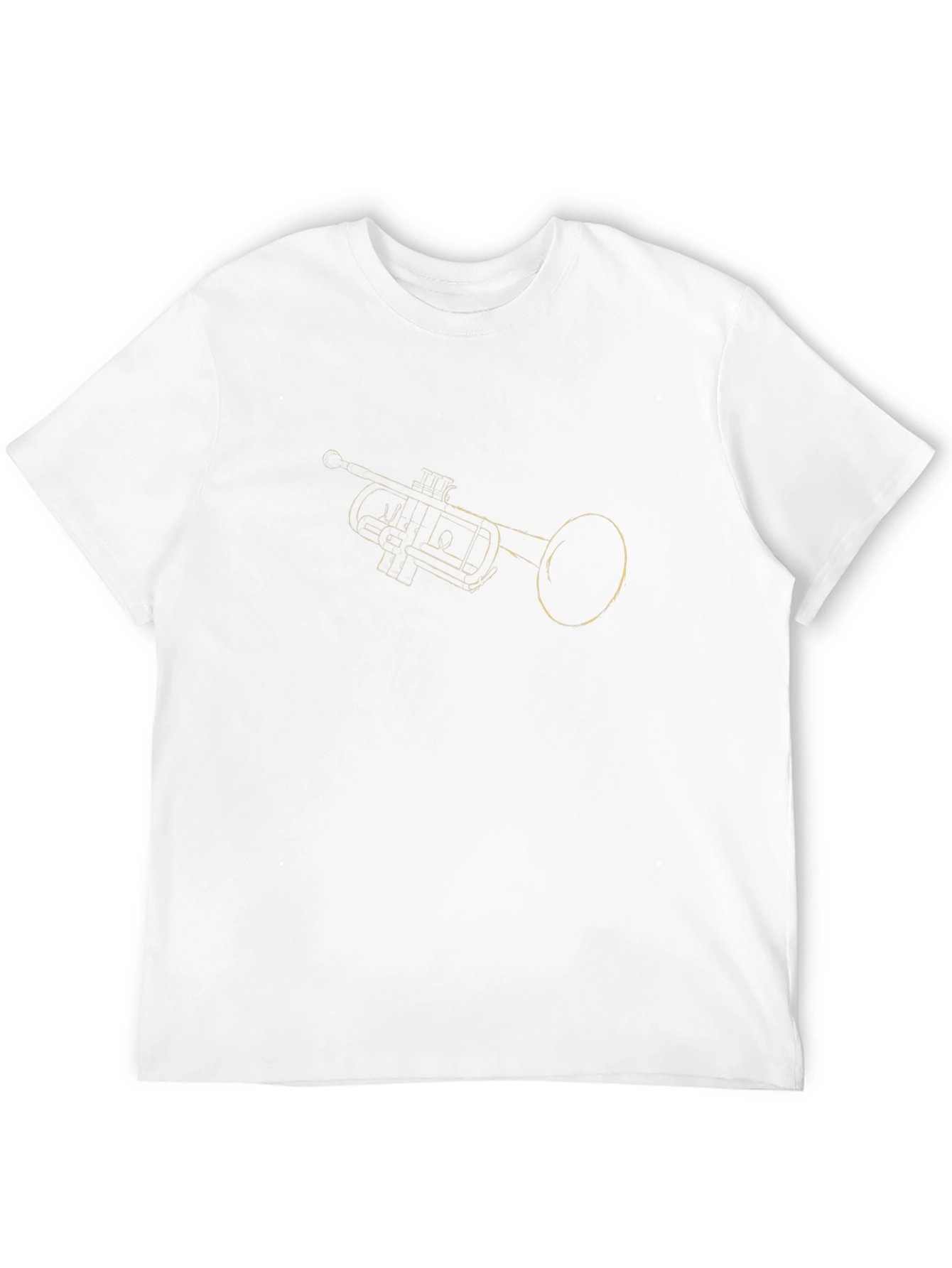 Cool Black Trumpet Graphic T-Shirt