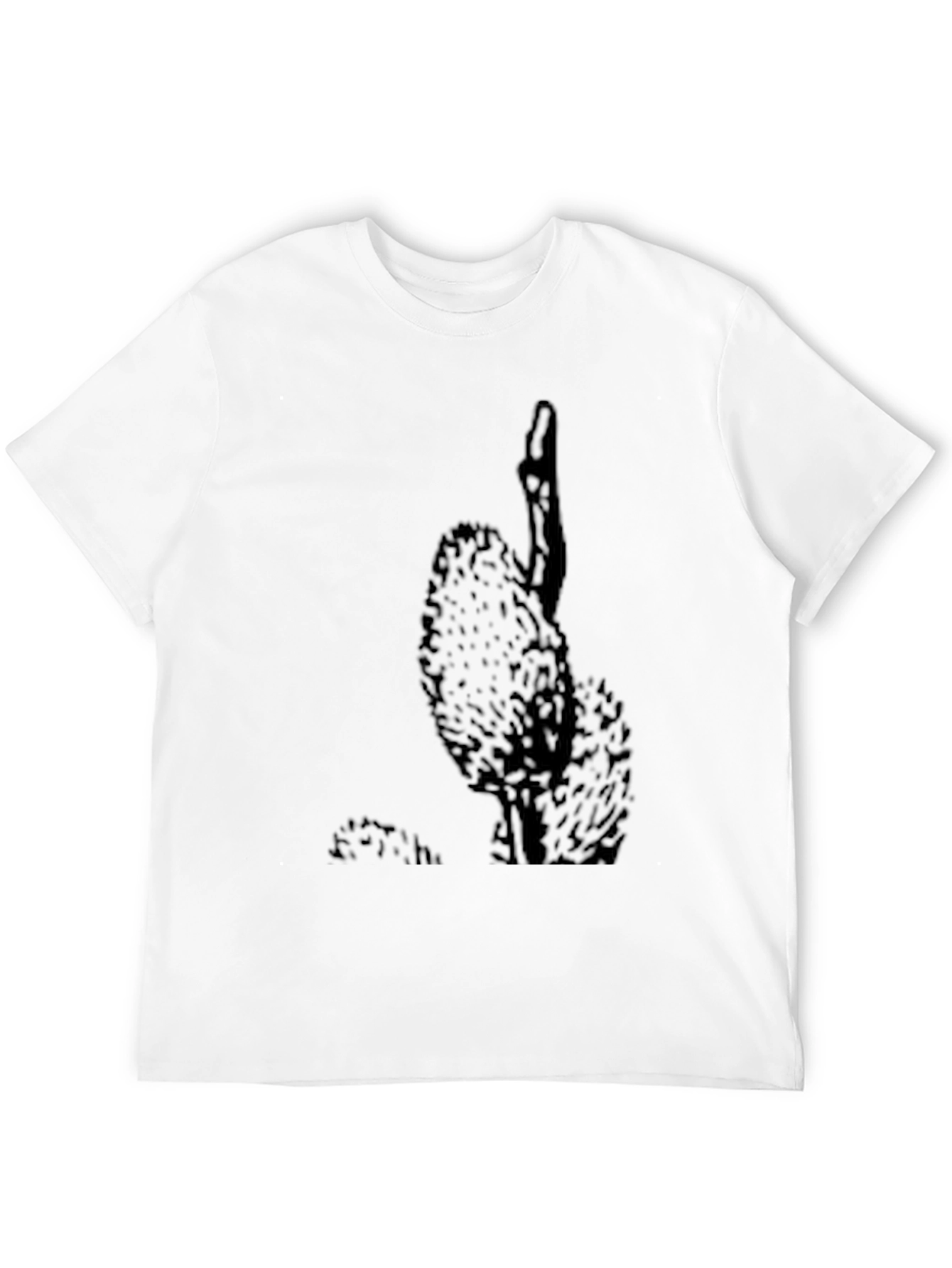 Mens Black Cactus Graphic Tee