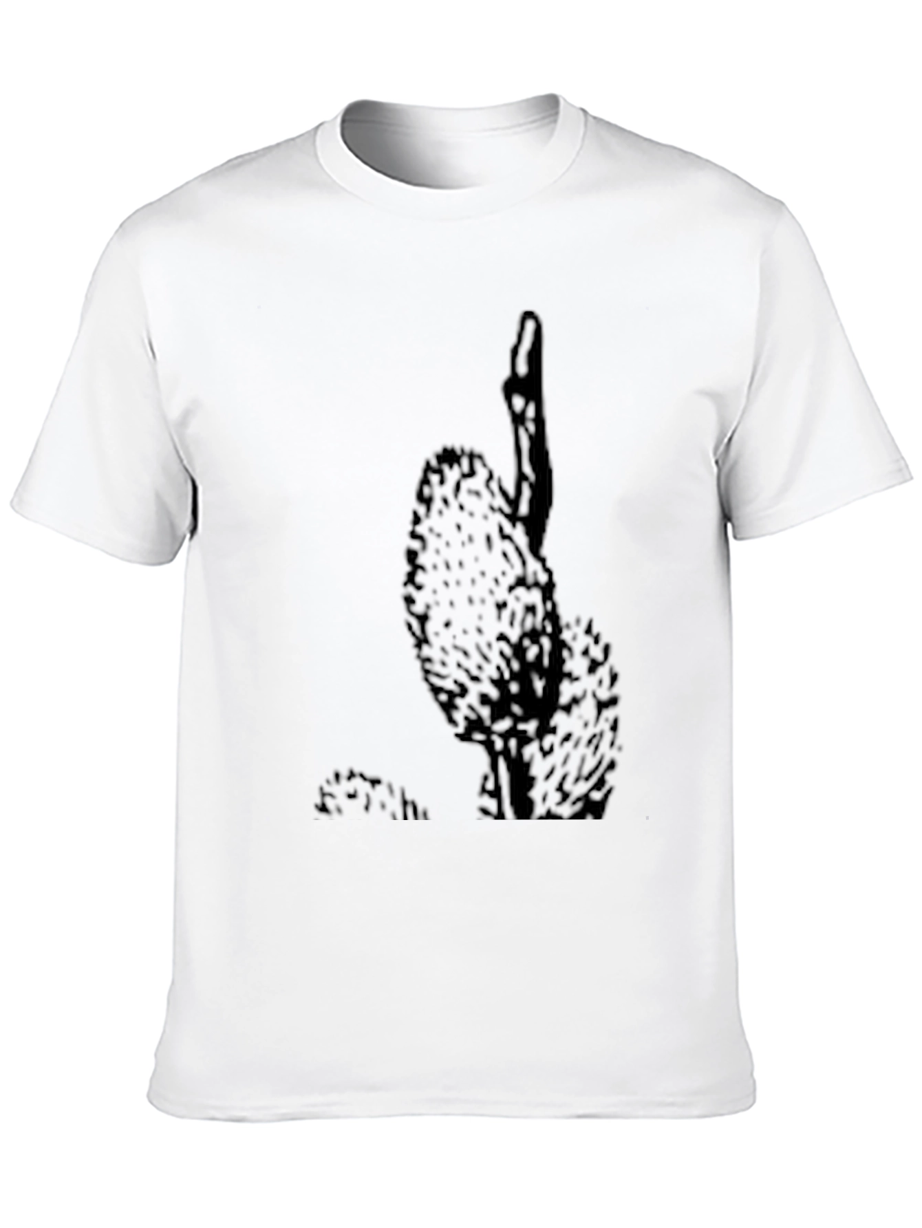 Mens Black Cactus Graphic Tee