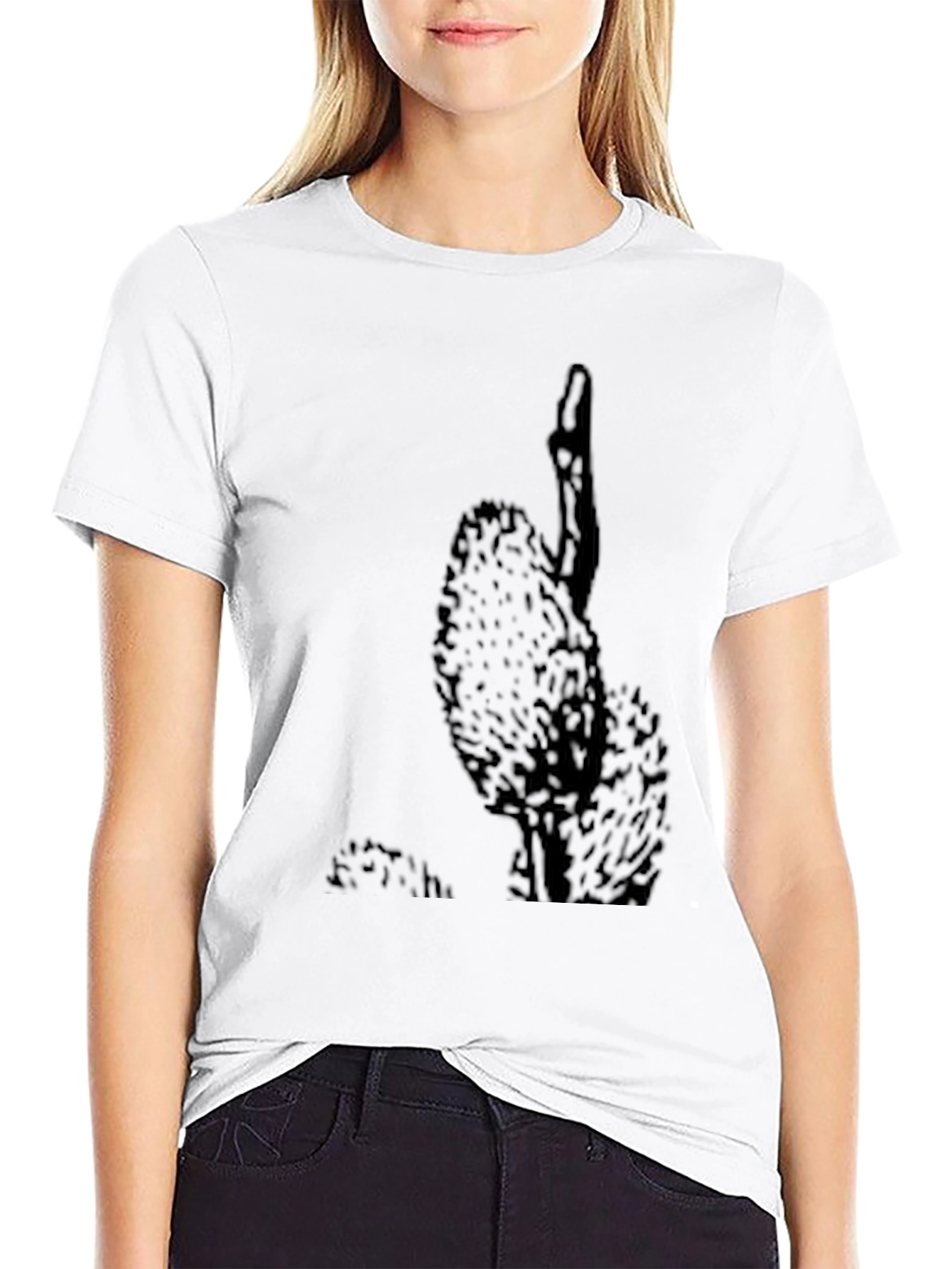 Mens Black Cactus Graphic Tee