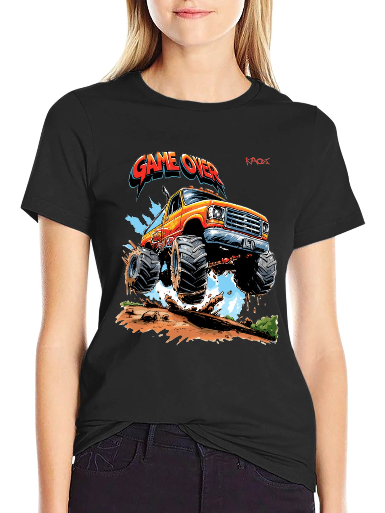 Game Over Monster Truck Graphic T-Shirt