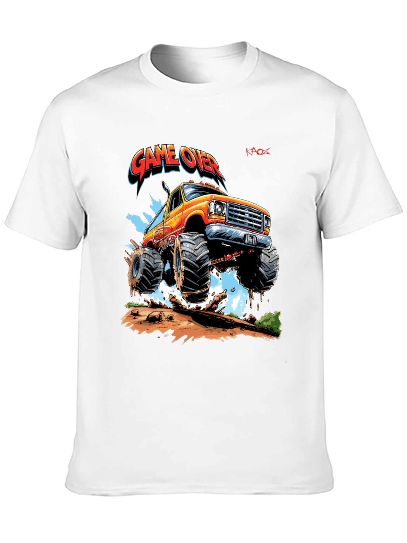 Game Over Monster Truck Graphic T-Shirt