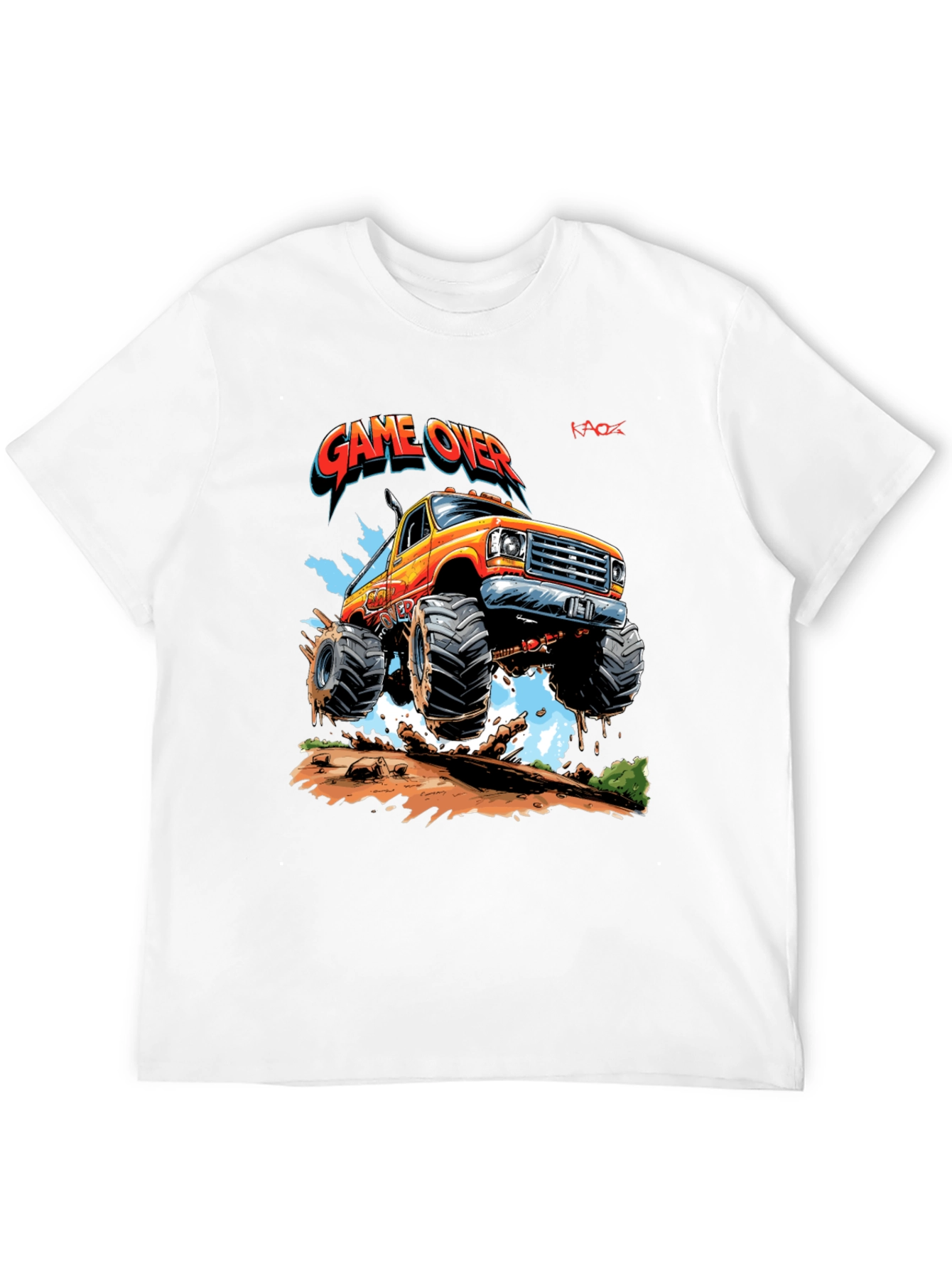 Game Over Monster Truck Graphic T-Shirt