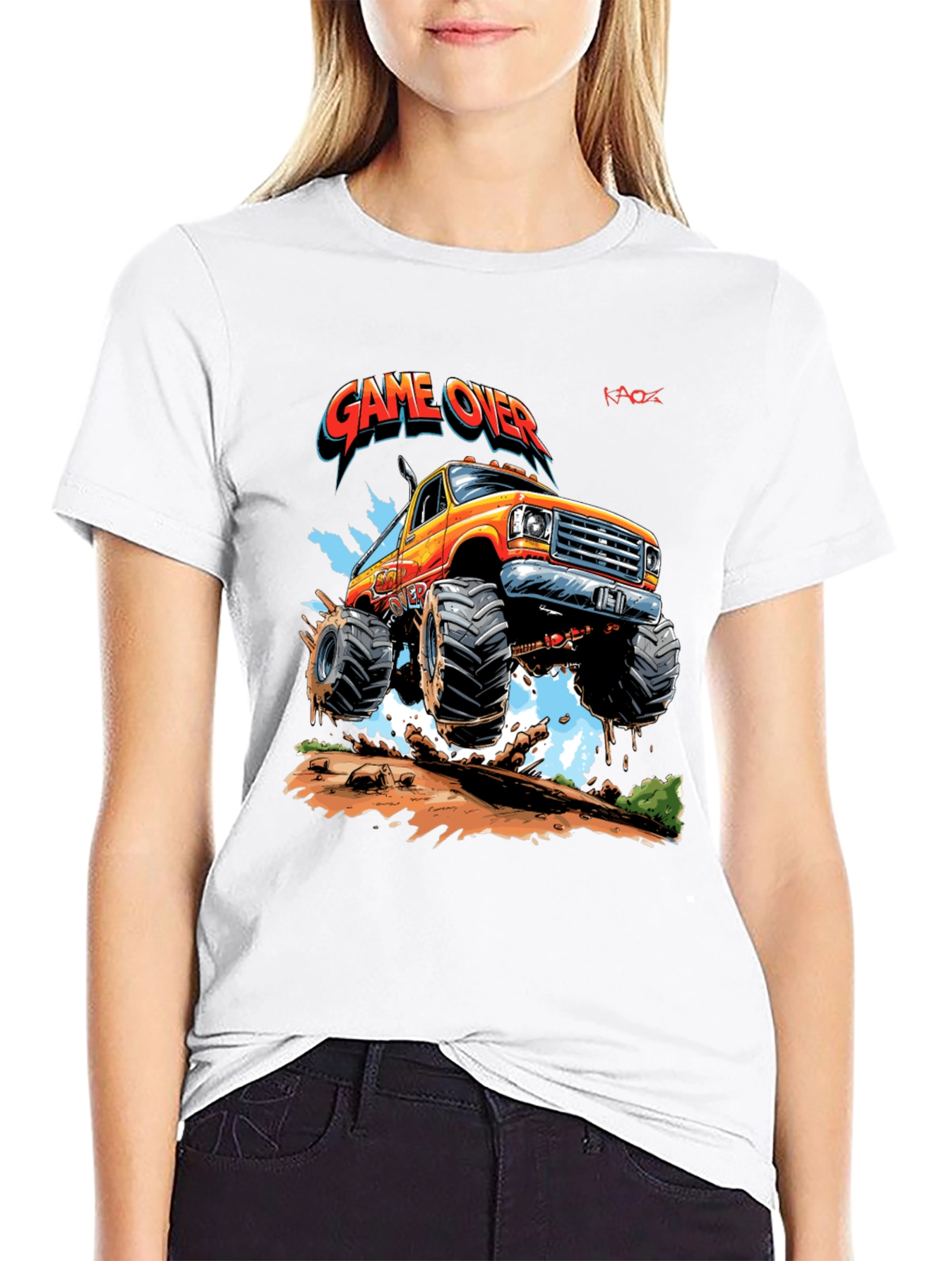 Game Over Monster Truck Graphic T-Shirt